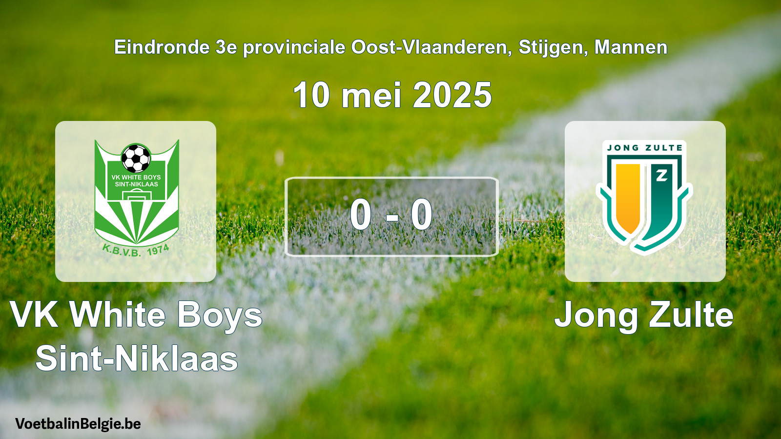 Gespeelde wedstrijd mannenvoetbal: VK White Boys Sint-Niklaas - Jong Zulte 0 - 0 (10 mei 2025)