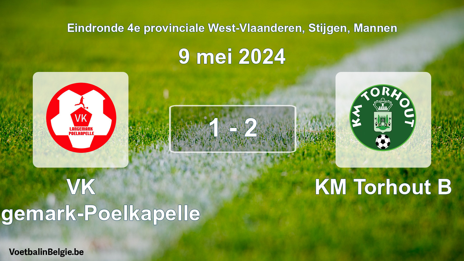 Gespieltes Spiel männer-Fußball: VK Langemark-Poelkapelle - KM Torhout B 1 - 2 (9 Mai 2024)