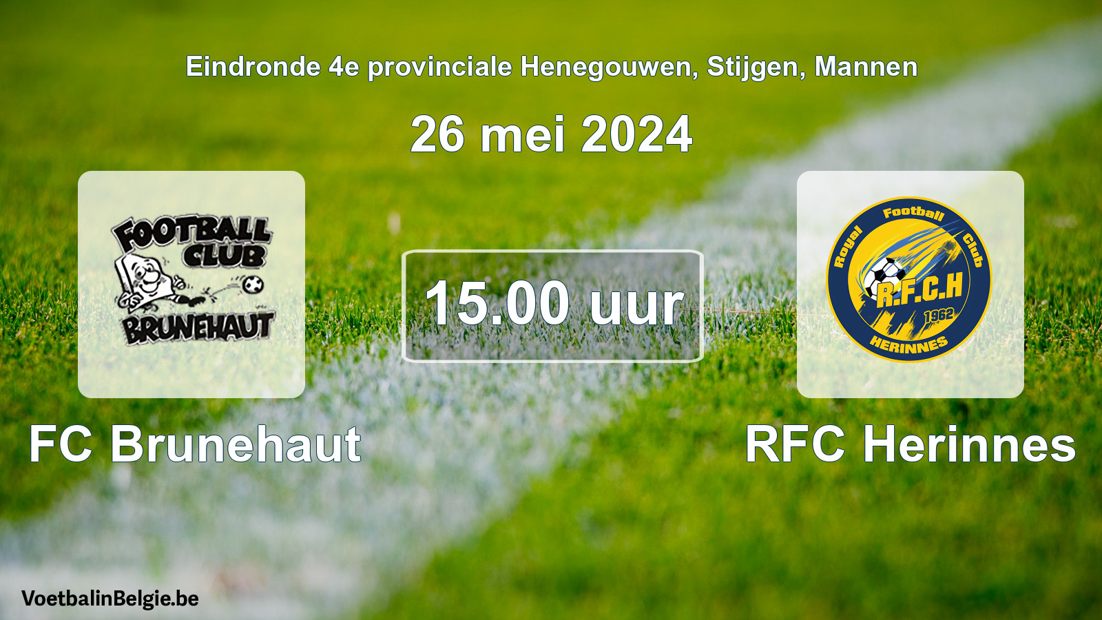 Geplantes Spiel männer-Fußball: FC Brunehaut - RFC Herinnes (26 Mai 2024)
