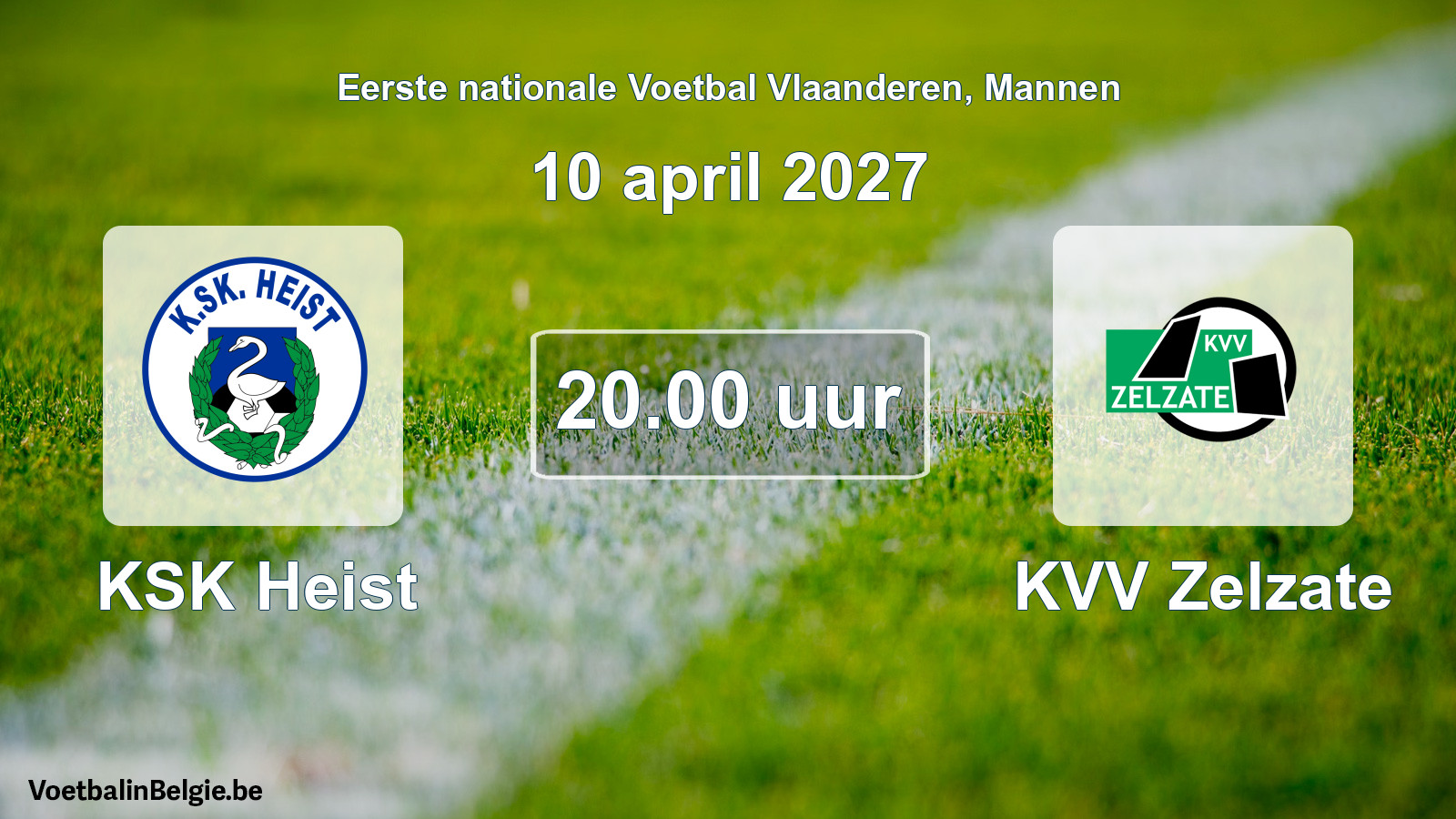 Geplande wedstrijd mannenvoetbal: KSK Heist - KVV Zelzate (10 april 2027)