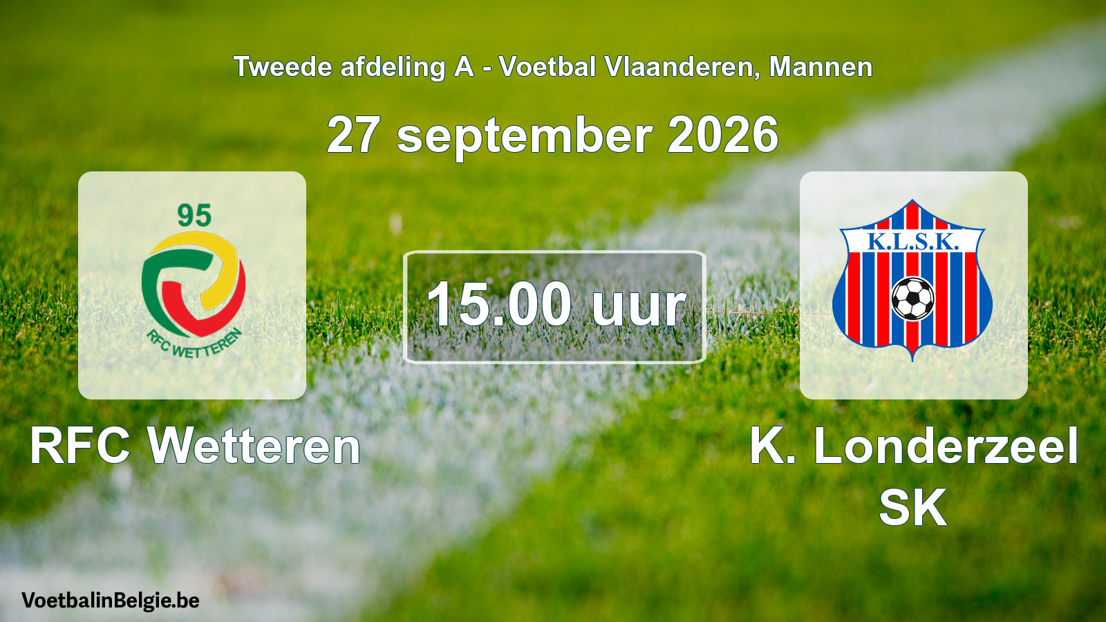 Geplande wedstrijd mannenvoetbal: RFC Wetteren - K. Londerzeel SK (27 september 2026)