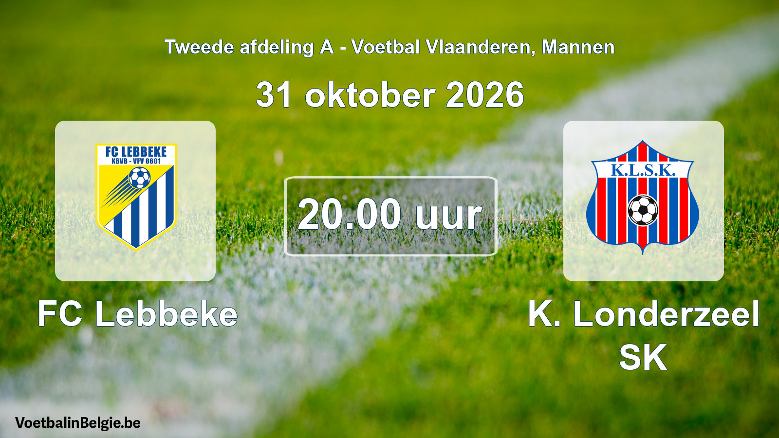 Geplande wedstrijd mannenvoetbal: FC Lebbeke - K. Londerzeel SK (31 oktober 2026)