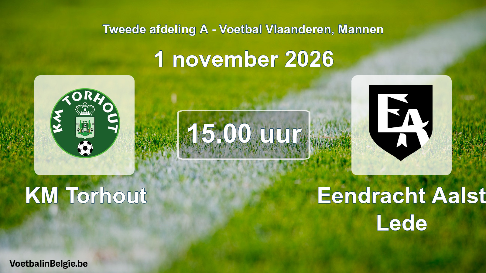 Geplande wedstrijd mannenvoetbal: KM Torhout - Eendracht Aalst Lede (1 november 2026)