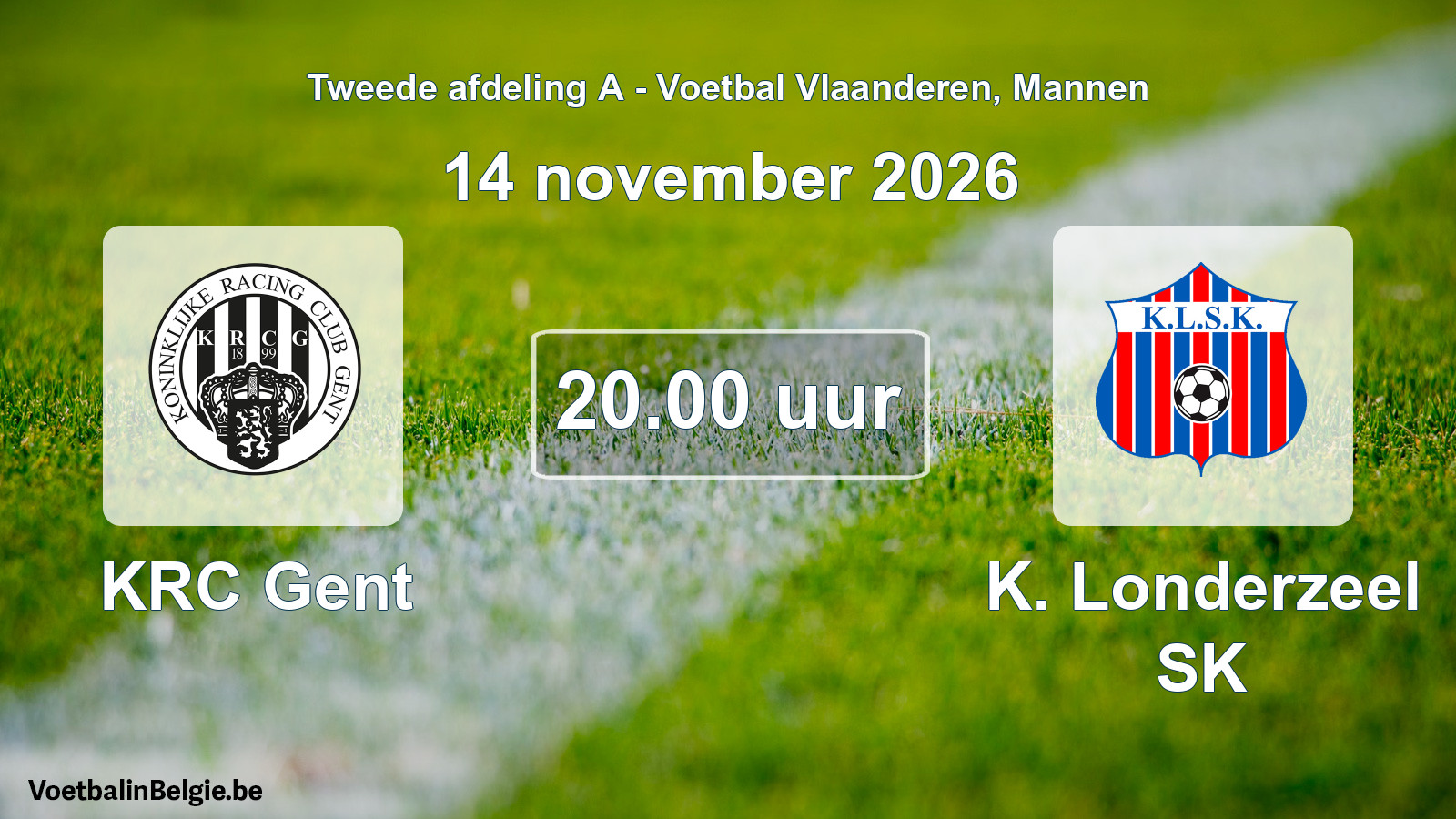 Geplande wedstrijd mannenvoetbal: KRC Gent - K. Londerzeel SK (14 november 2026)