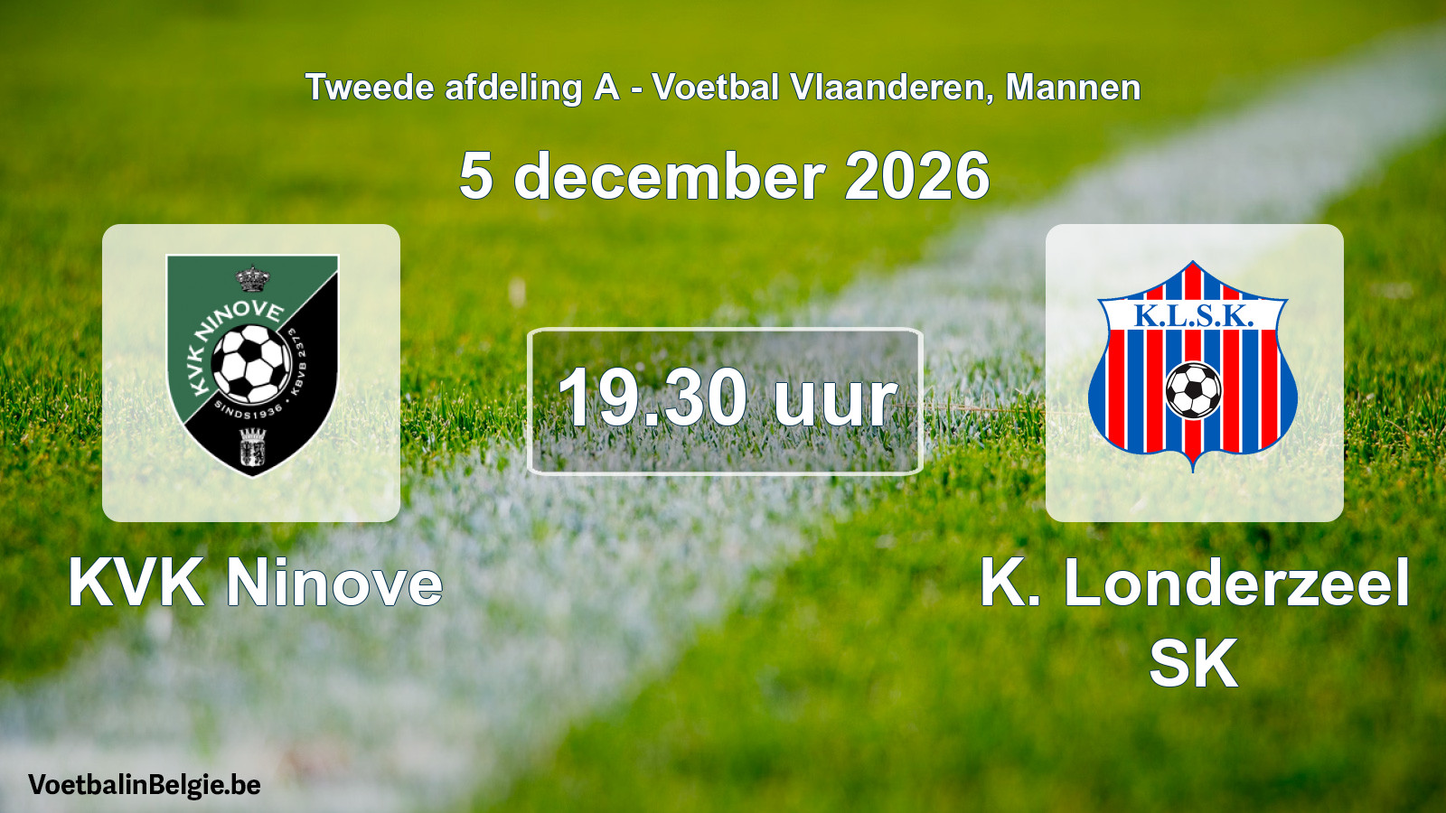 Geplande wedstrijd mannenvoetbal: KVK Ninove - K. Londerzeel SK (5 december 2026)