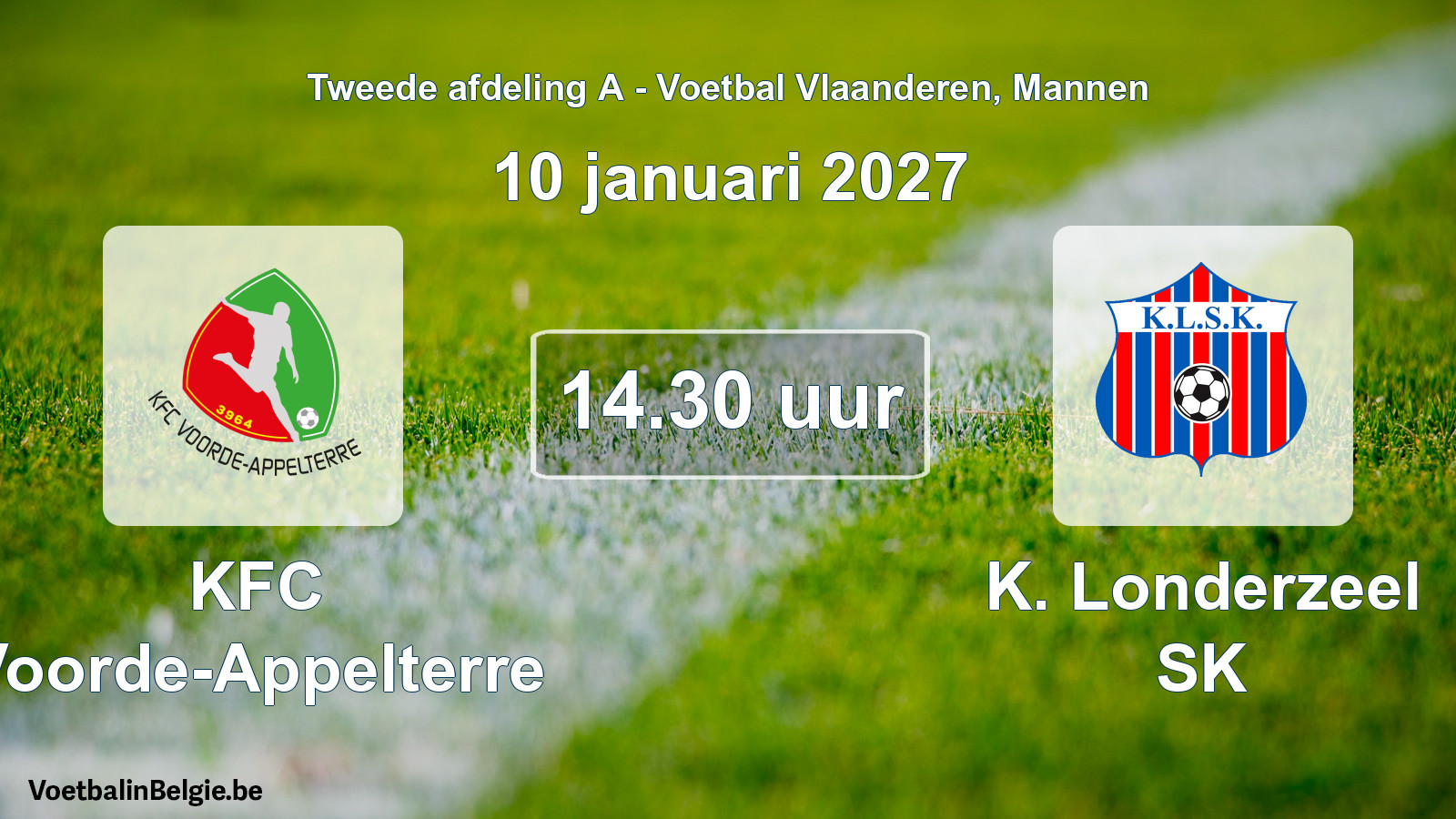 Geplande wedstrijd mannenvoetbal: KFC Voorde-Appelterre - K. Londerzeel SK (10 januari 2027)