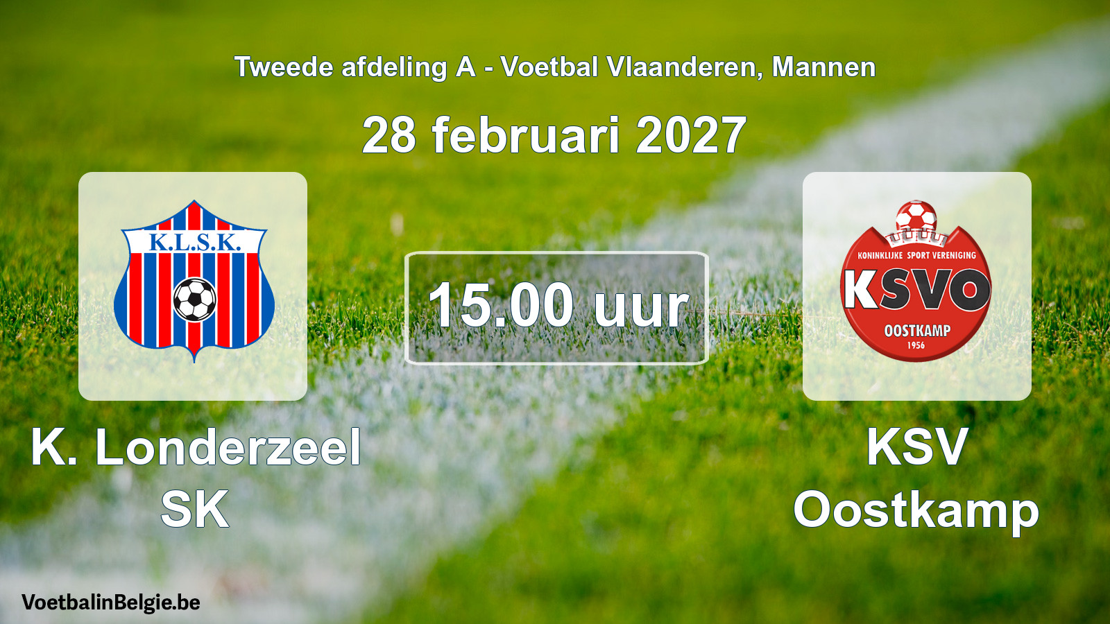Geplande wedstrijd mannenvoetbal: K. Londerzeel SK - KSV Oostkamp (28 februari 2027)