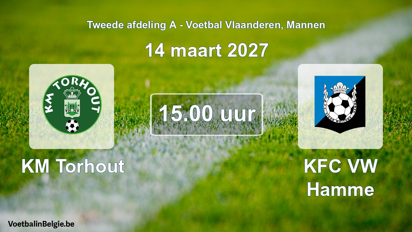 Geplande wedstrijd mannenvoetbal: KM Torhout - KFC VW Hamme (14 maart 2027)