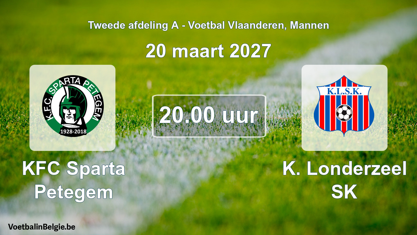 Geplande wedstrijd mannenvoetbal: KFC Sparta Petegem - K. Londerzeel SK (20 maart 2027)