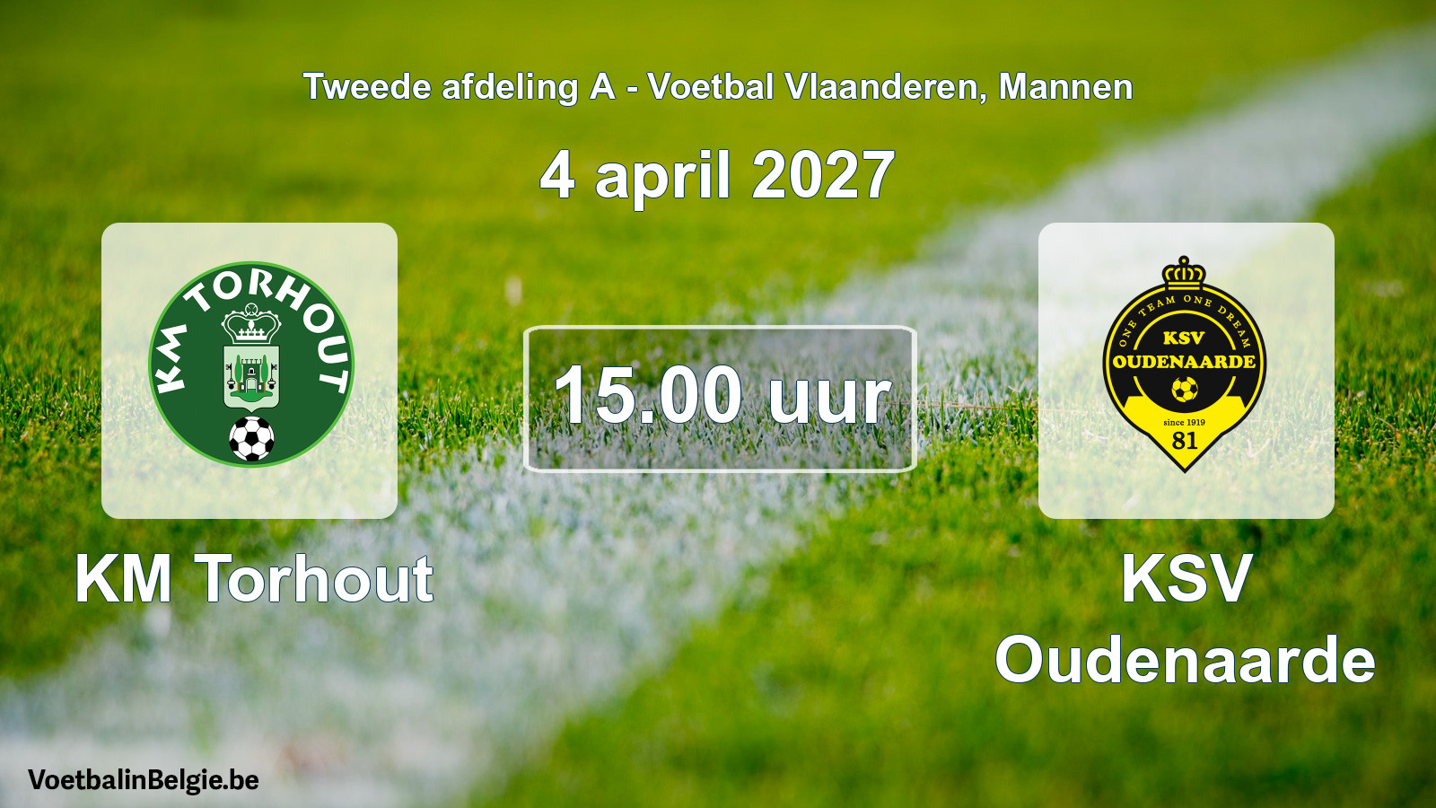 Geplande wedstrijd mannenvoetbal: KM Torhout - KSV Oudenaarde (4 april 2027)