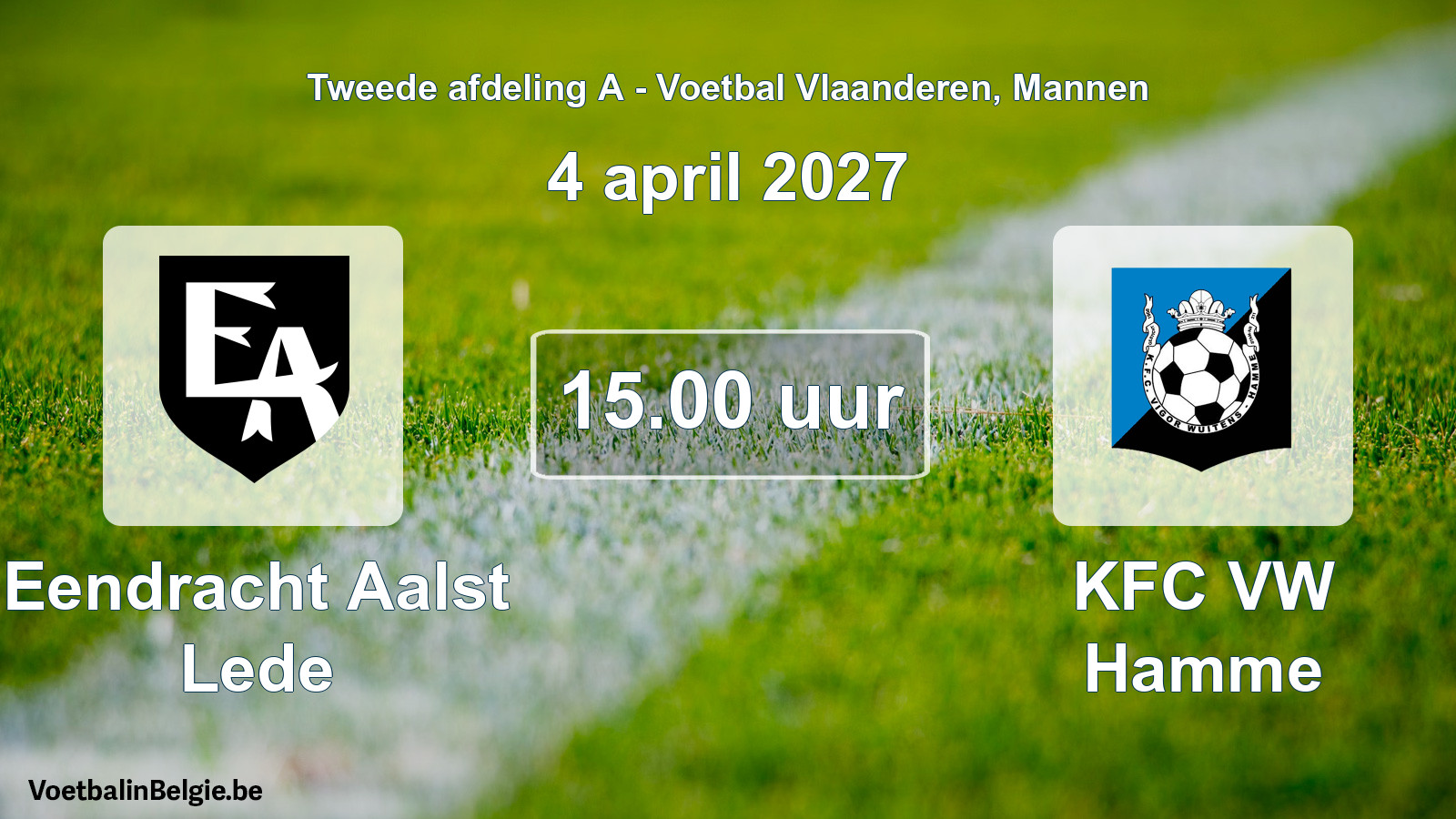 Geplande wedstrijd mannenvoetbal: Eendracht Aalst Lede - KFC VW Hamme (4 april 2027)
