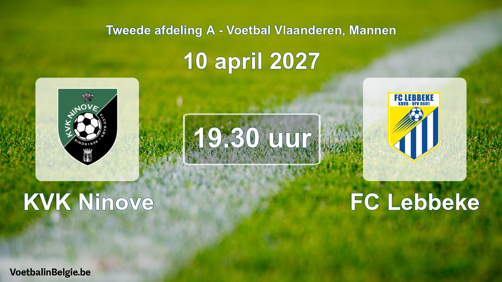 Geplande wedstrijd mannenvoetbal: KVK Ninove - FC Lebbeke (10 april 2027)