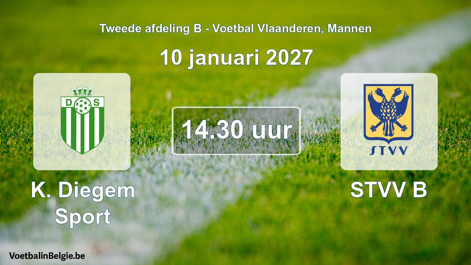 Geplande wedstrijd mannenvoetbal: K. Diegem Sport - STVV B (10 januari 2027)