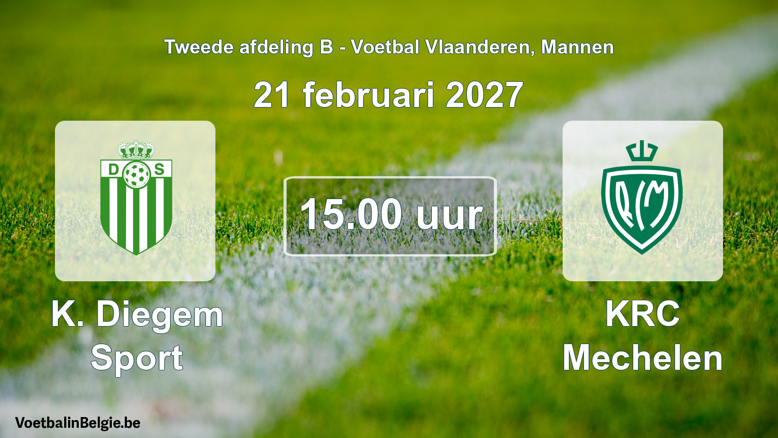 Geplantes Spiel männer-Fußball: K. Diegem Sport - KRC Mechelen (21 Februar 2027)