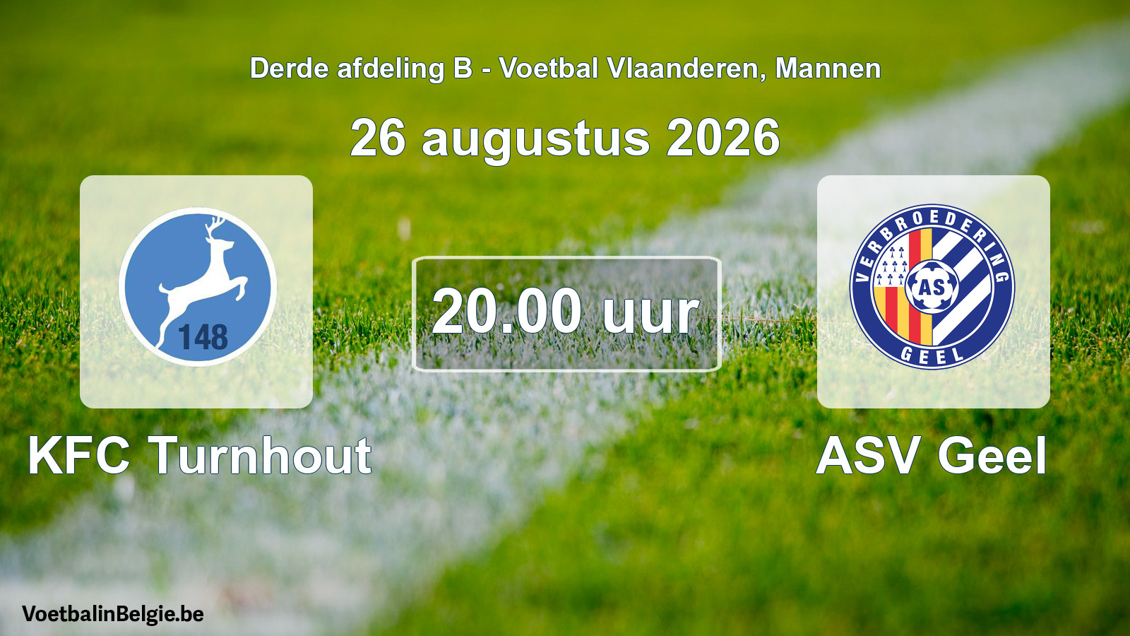 Geplande wedstrijd mannenvoetbal: KFC Turnhout - ASV Geel (26 augustus 2026)