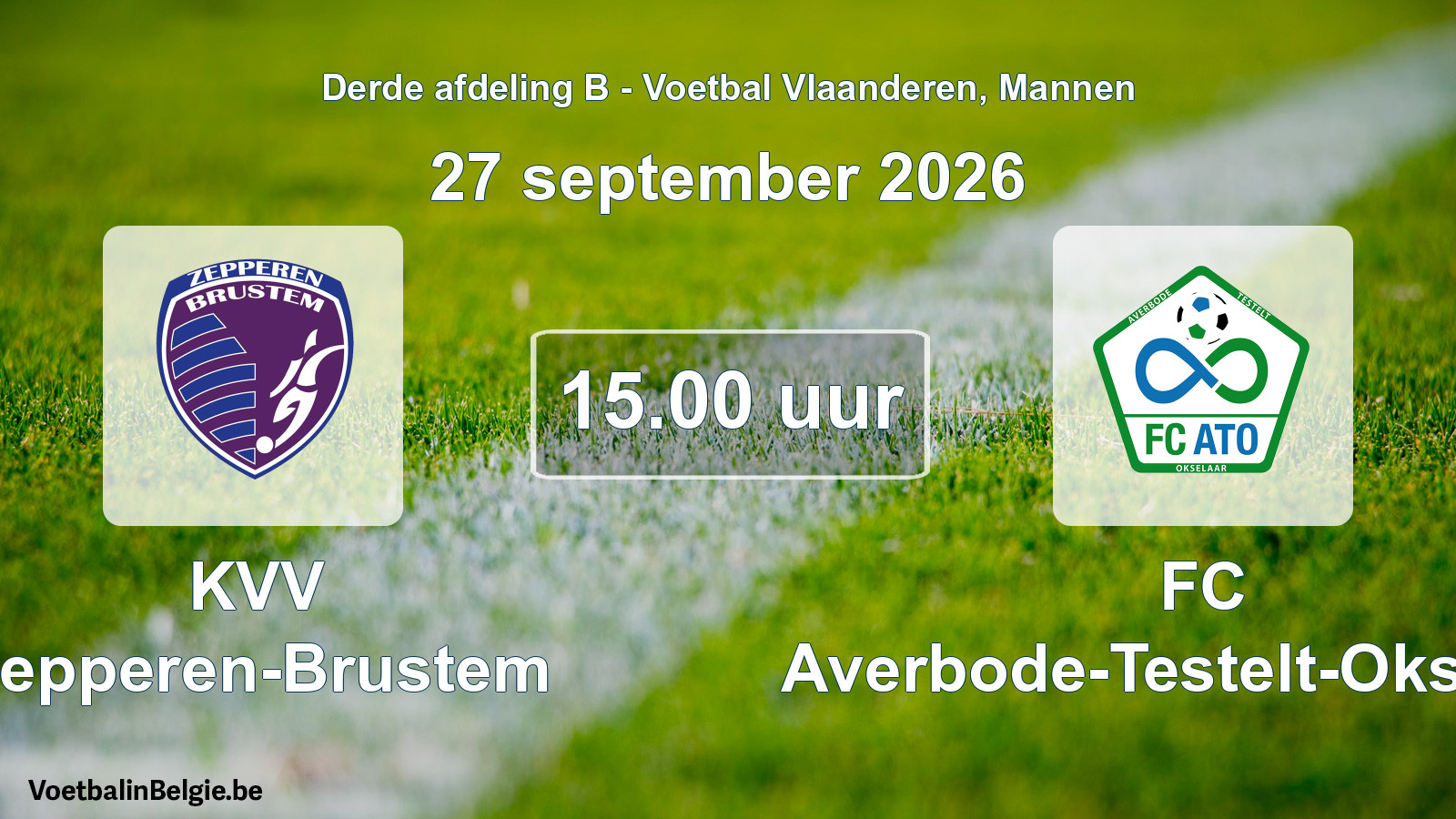 Geplande wedstrijd mannenvoetbal: KVV Zepperen-Brustem - FC Averbode-Testelt-Okselaar (27 september 2026)