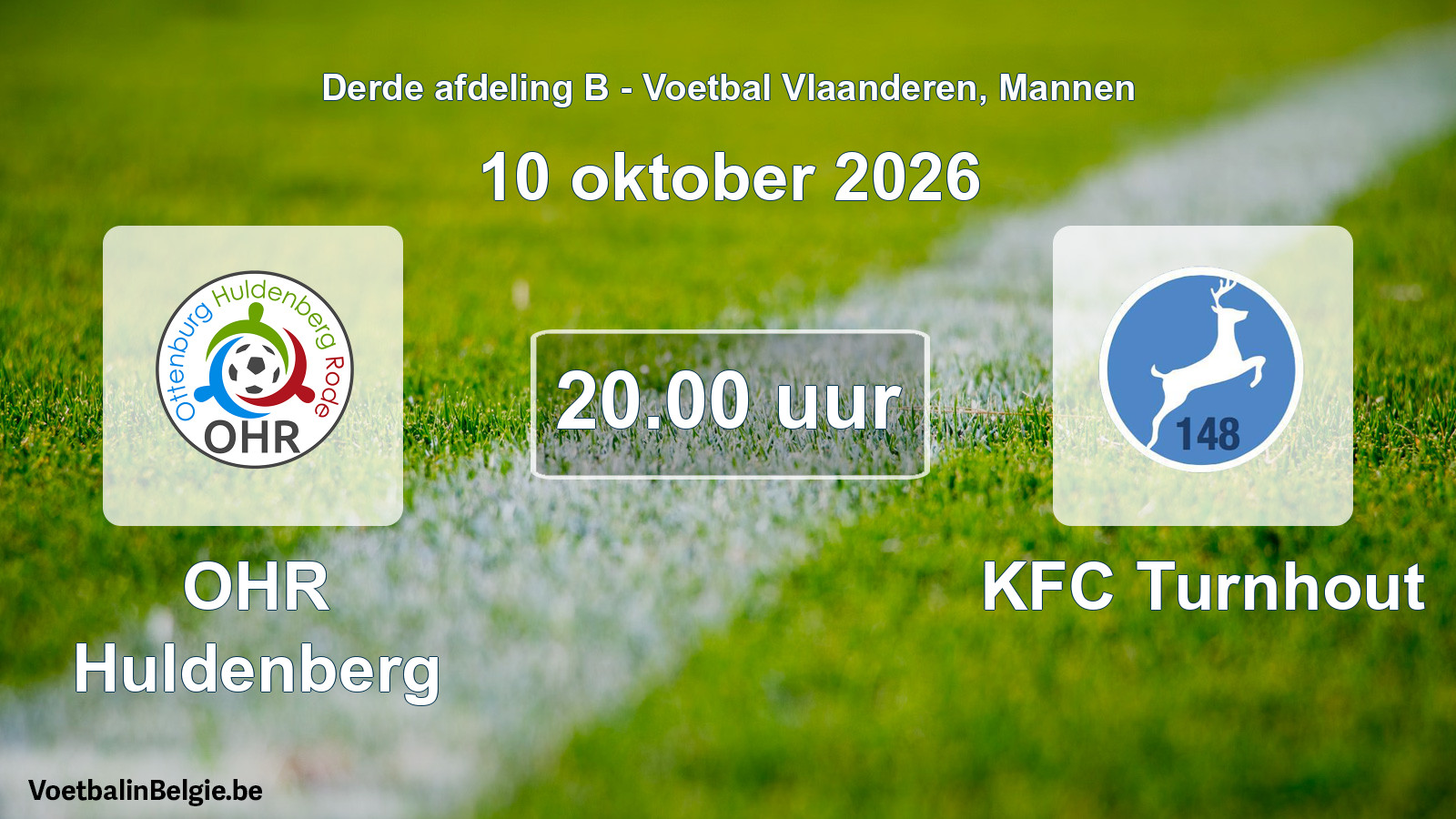 Geplande wedstrijd mannenvoetbal: OHR Huldenberg - KFC Turnhout (10 oktober 2026)