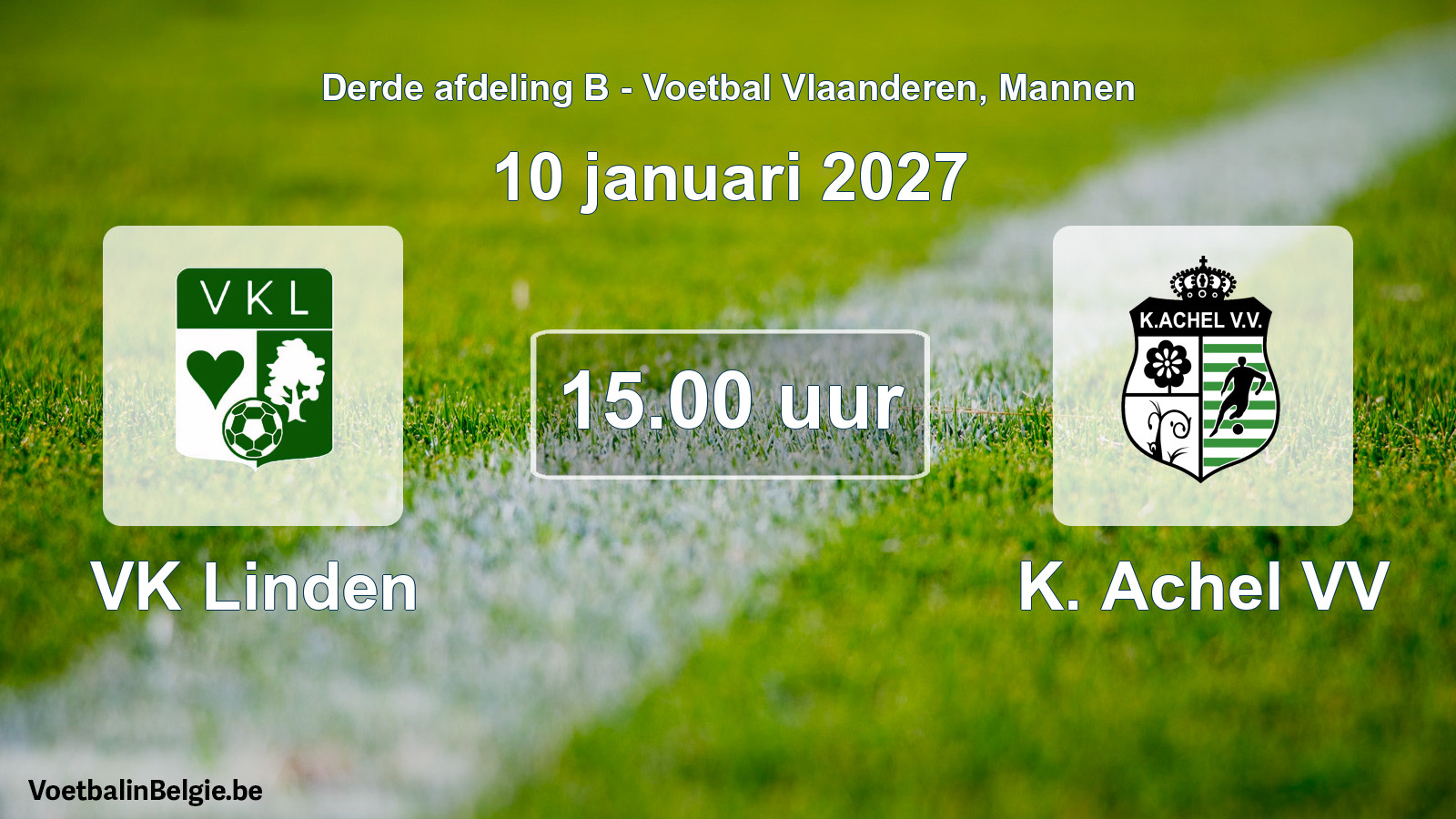Geplantes Spiel männer-Fußball: VK Linden - K. Achel VV (10 Januar 2027)