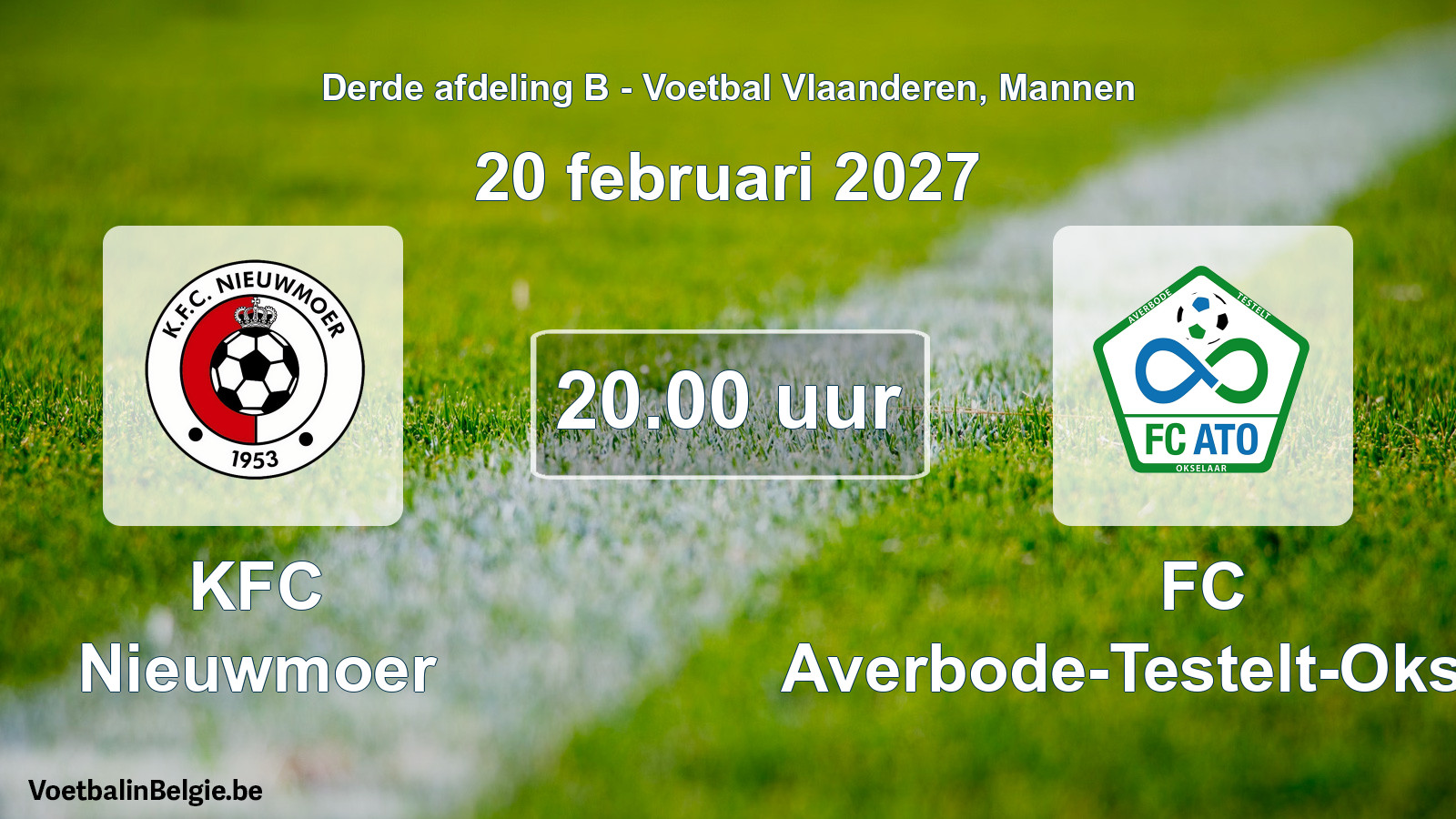 Geplande wedstrijd mannenvoetbal: KFC Nieuwmoer - FC Averbode-Testelt-Okselaar (20 februari 2027)