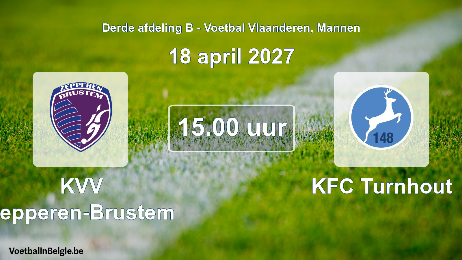 Geplantes Spiel männer-Fußball: KVV Zepperen-Brustem - KFC Turnhout (18 April 2027)