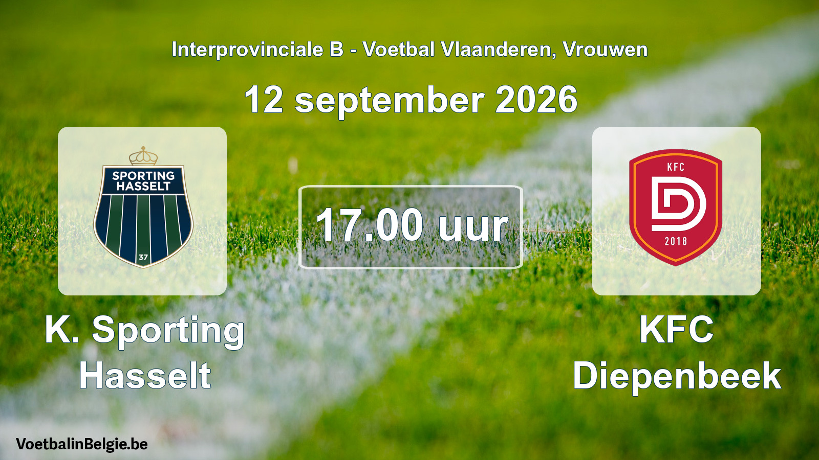 Geplande wedstrijd vrouwenvoetbal: K. Sporting Hasselt - KFC Diepenbeek (12 september 2026)