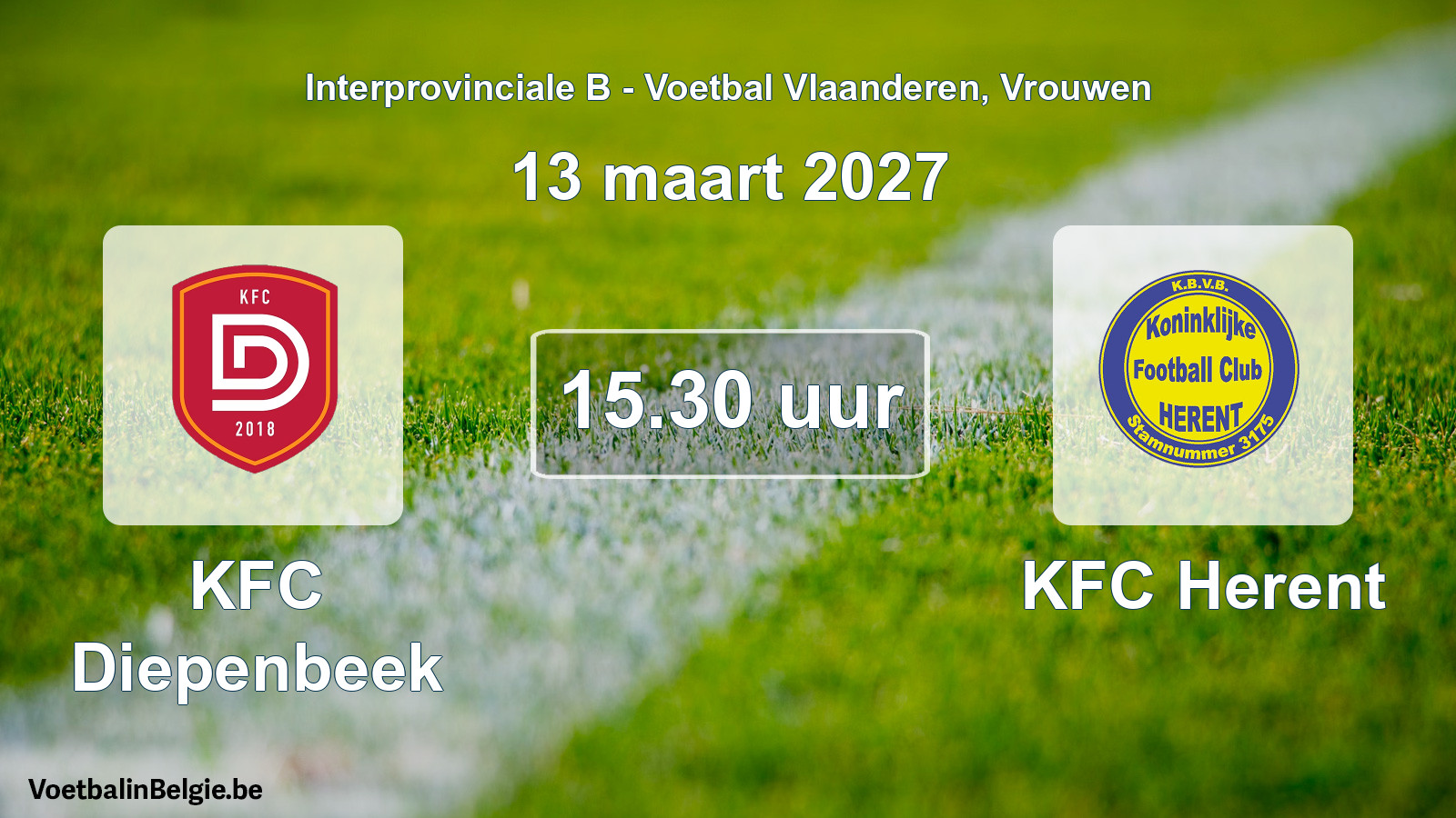 Geplande wedstrijd vrouwenvoetbal: KFC Diepenbeek - KFC Herent (13 maart 2027)
