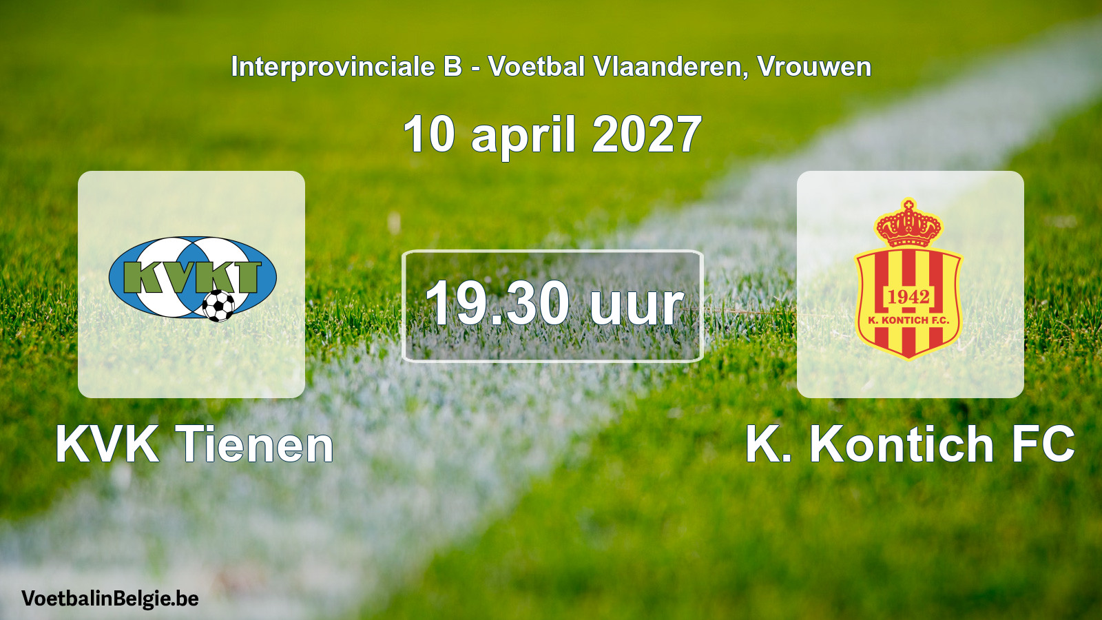 Geplande wedstrijd vrouwenvoetbal: KVK Tienen - K. Kontich FC (10 april 2027)