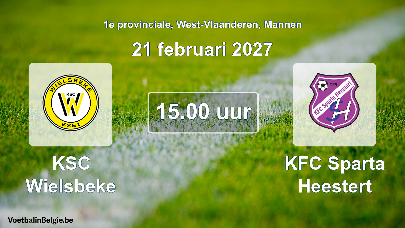 Geplande wedstrijd mannenvoetbal: KSC Wielsbeke - KFC Sparta Heestert (21 februari 2027)