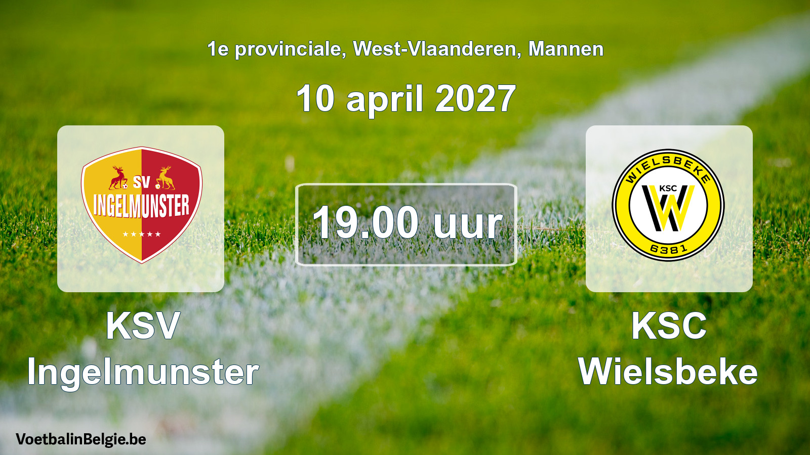 Geplantes Spiel männer-Fußball: KSV Ingelmunster - KSC Wielsbeke (10 April 2027)