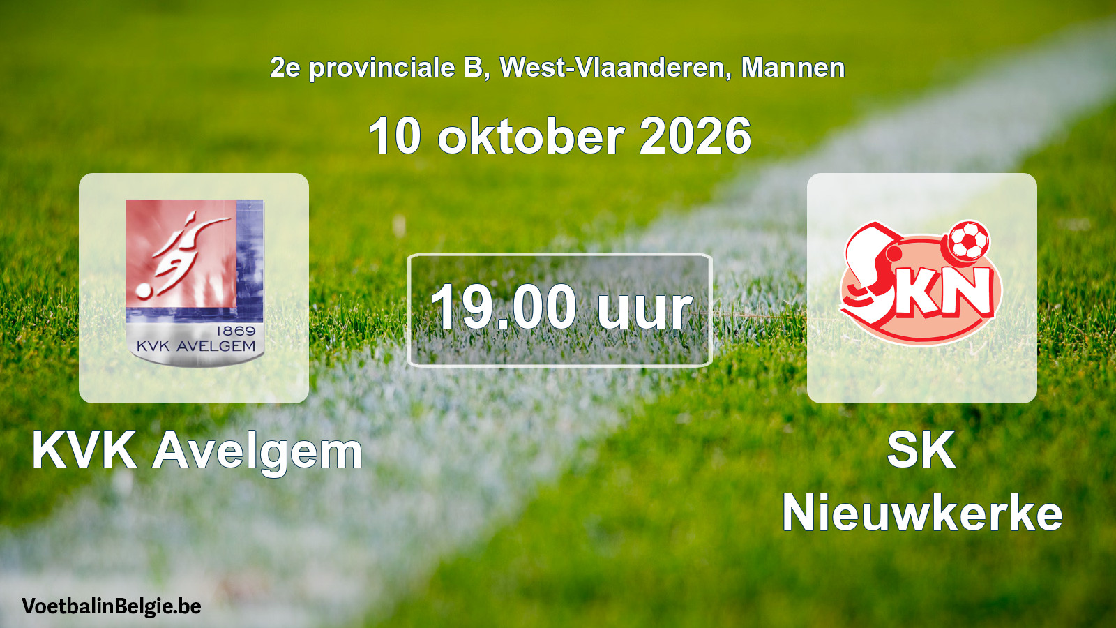 Geplantes Spiel männer-Fußball: KVK Avelgem - SK Nieuwkerke (10 Oktober 2026)