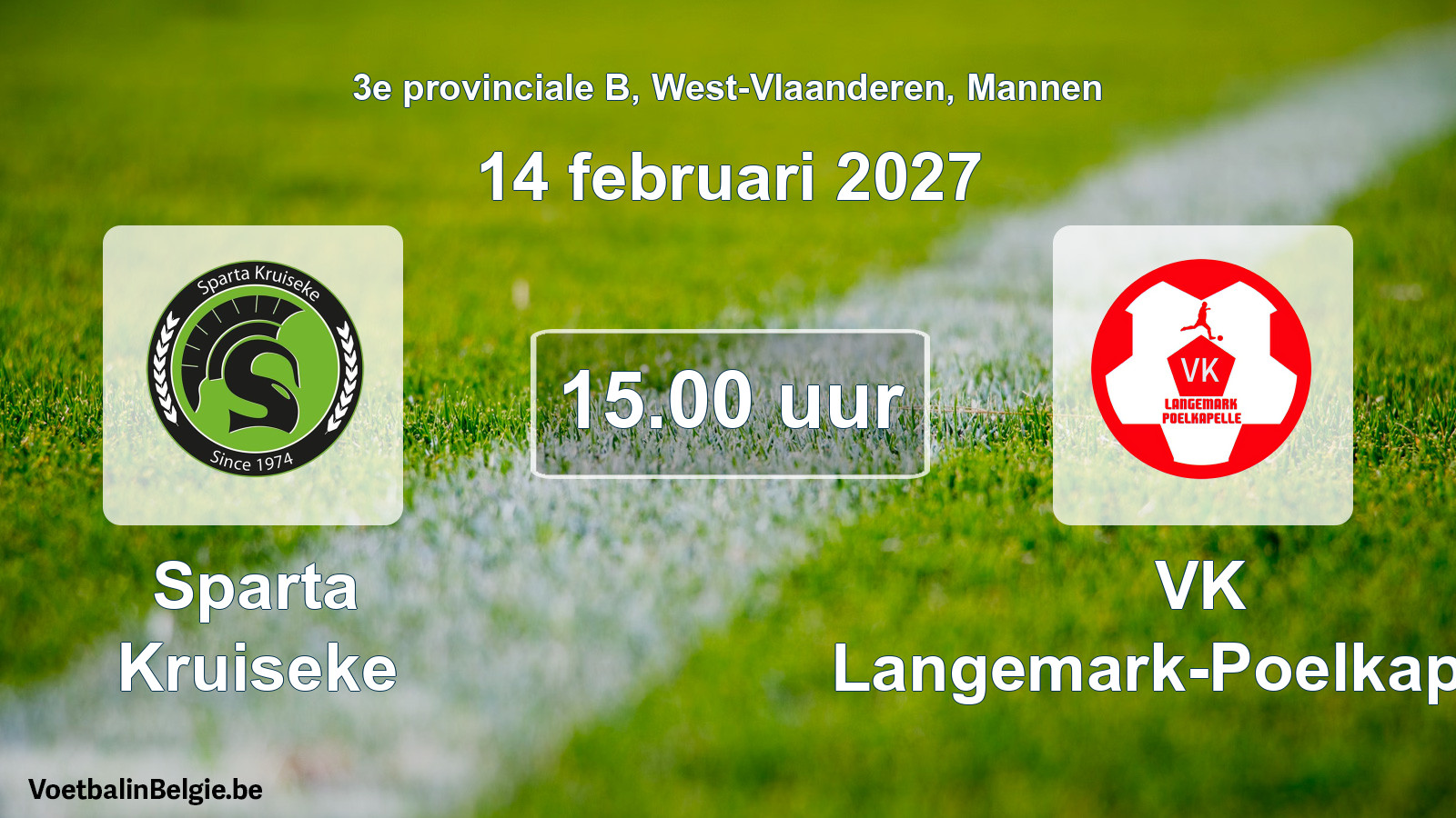 Geplande wedstrijd mannenvoetbal: Sparta Kruiseke - VK Langemark-Poelkapelle (14 februari 2027)