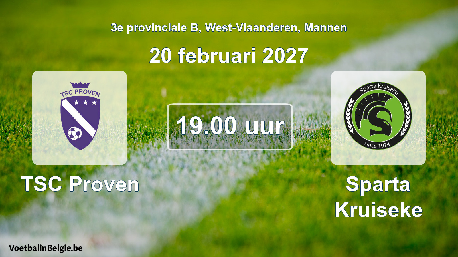 Geplantes Spiel männer-Fußball: TSC Proven - Sparta Kruiseke (20 Februar 2027)