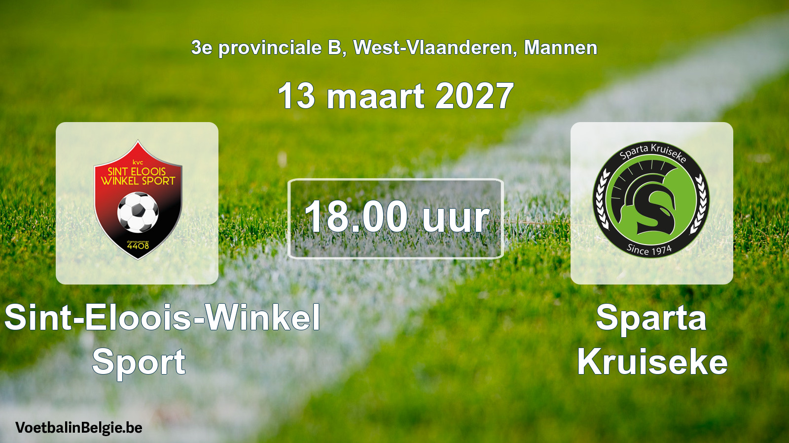 Geplande wedstrijd mannenvoetbal: K. Sint-Eloois-Winkel Sport - Sparta Kruiseke (13 maart 2027)