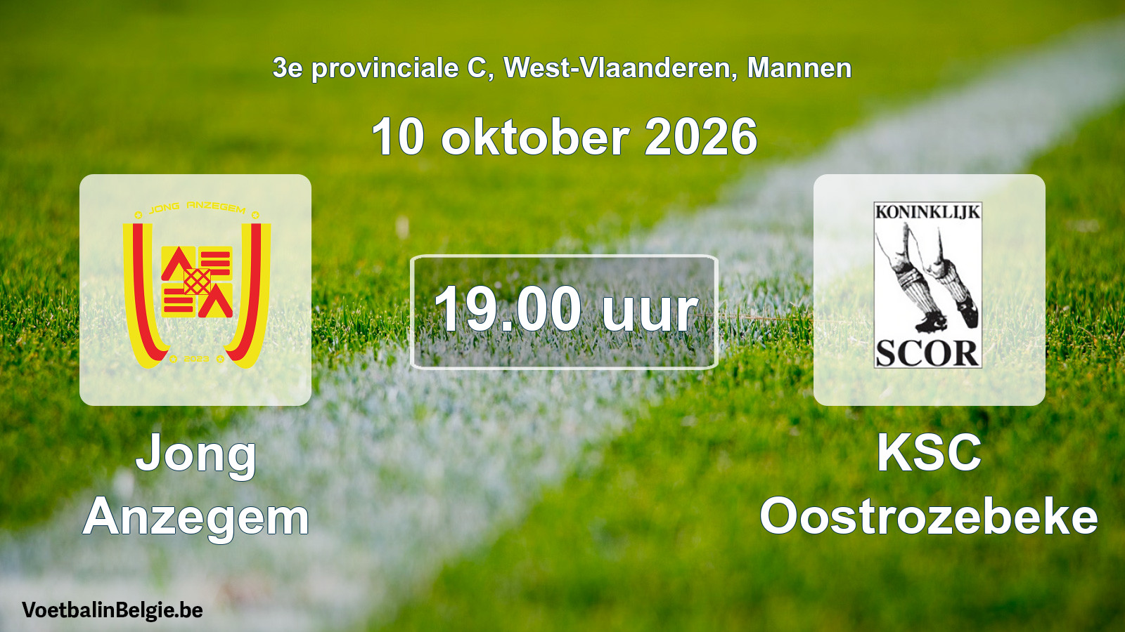 Geplande wedstrijd mannenvoetbal: Jong Anzegem - KSC Oostrozebeke (10 oktober 2026)