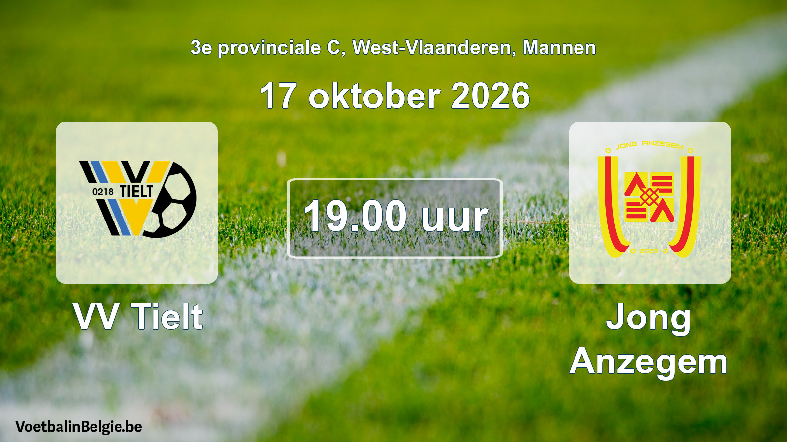 Geplande wedstrijd mannenvoetbal: VV Tielt - Jong Anzegem (17 oktober 2026)