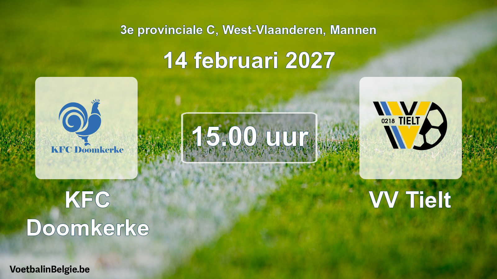 Geplande wedstrijd mannenvoetbal: KFC Doomkerke - VV Tielt (14 februari 2027)