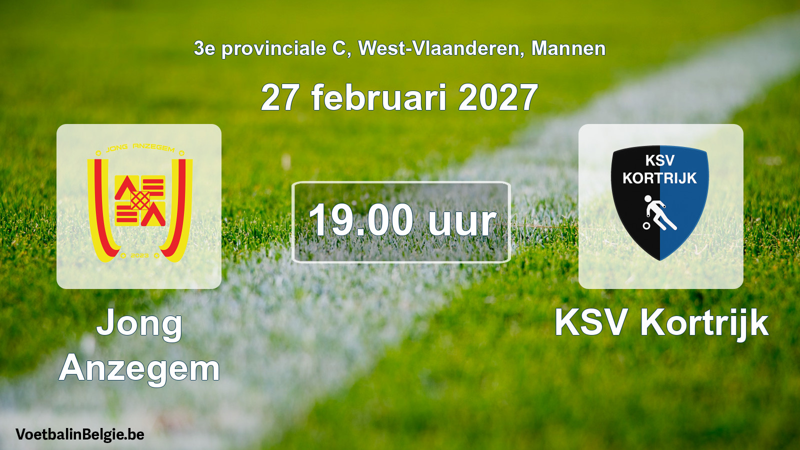 Geplande wedstrijd mannenvoetbal: Jong Anzegem - KSV Kortrijk (27 februari 2027)