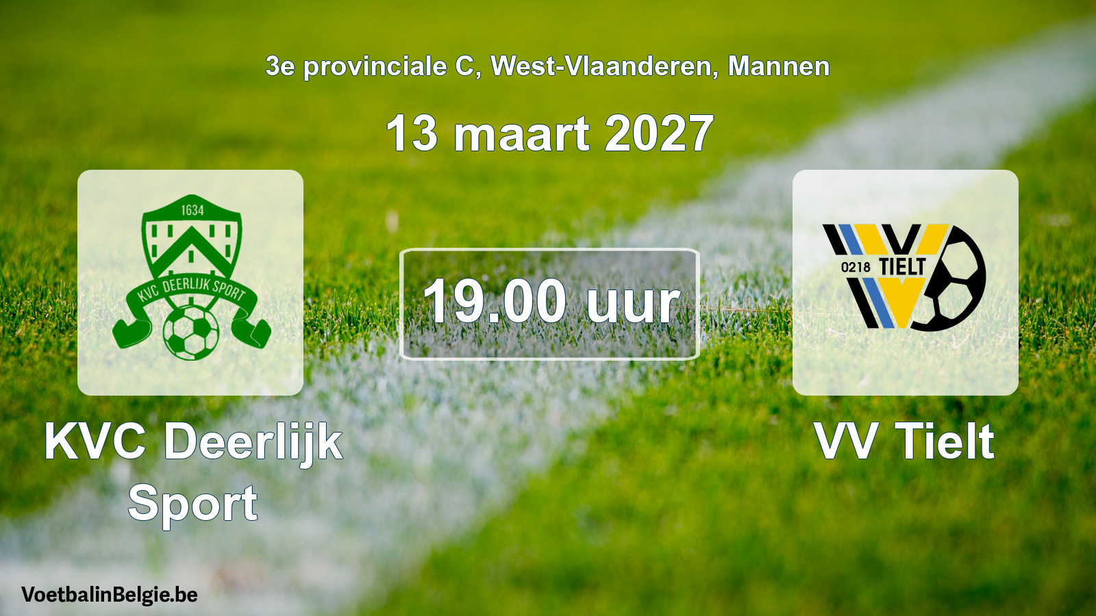 Geplande wedstrijd mannenvoetbal: KVC Deerlijk Sport - VV Tielt (13 maart 2027)