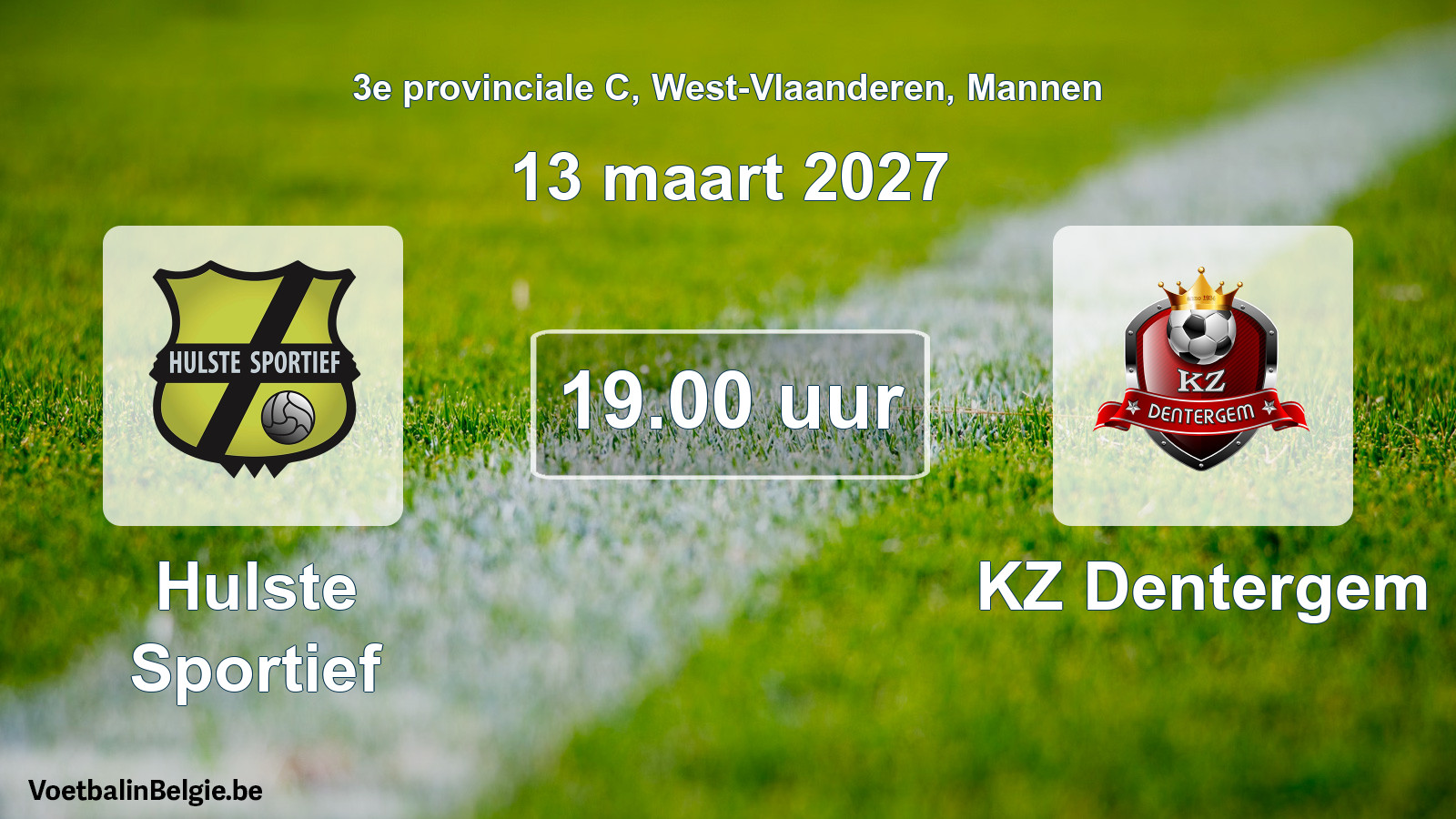 Geplande wedstrijd mannenvoetbal: Hulste Sportief - KZ Dentergem (13 maart 2027)