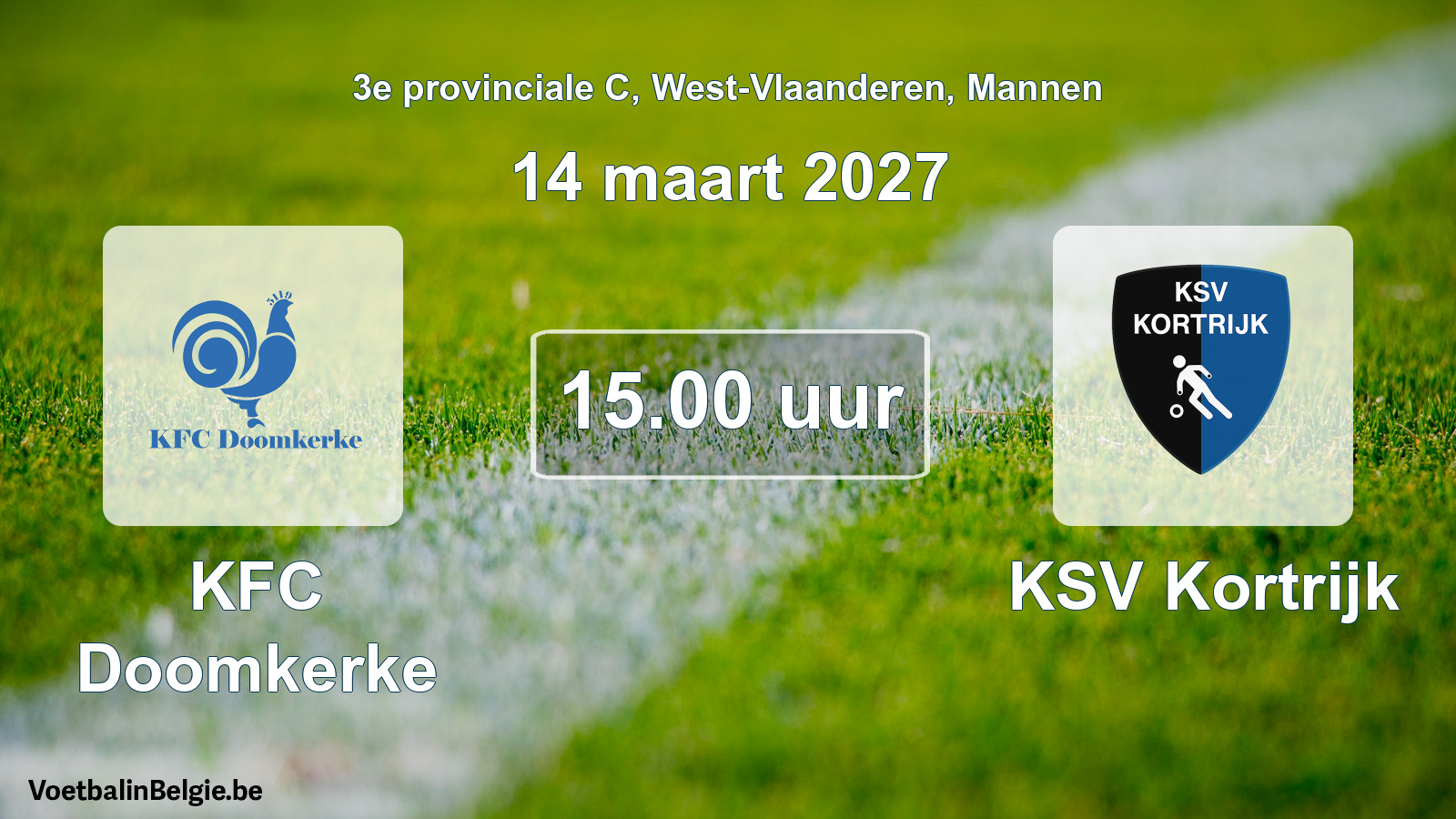 Geplande wedstrijd mannenvoetbal: KFC Doomkerke - KSV Kortrijk (14 maart 2027)
