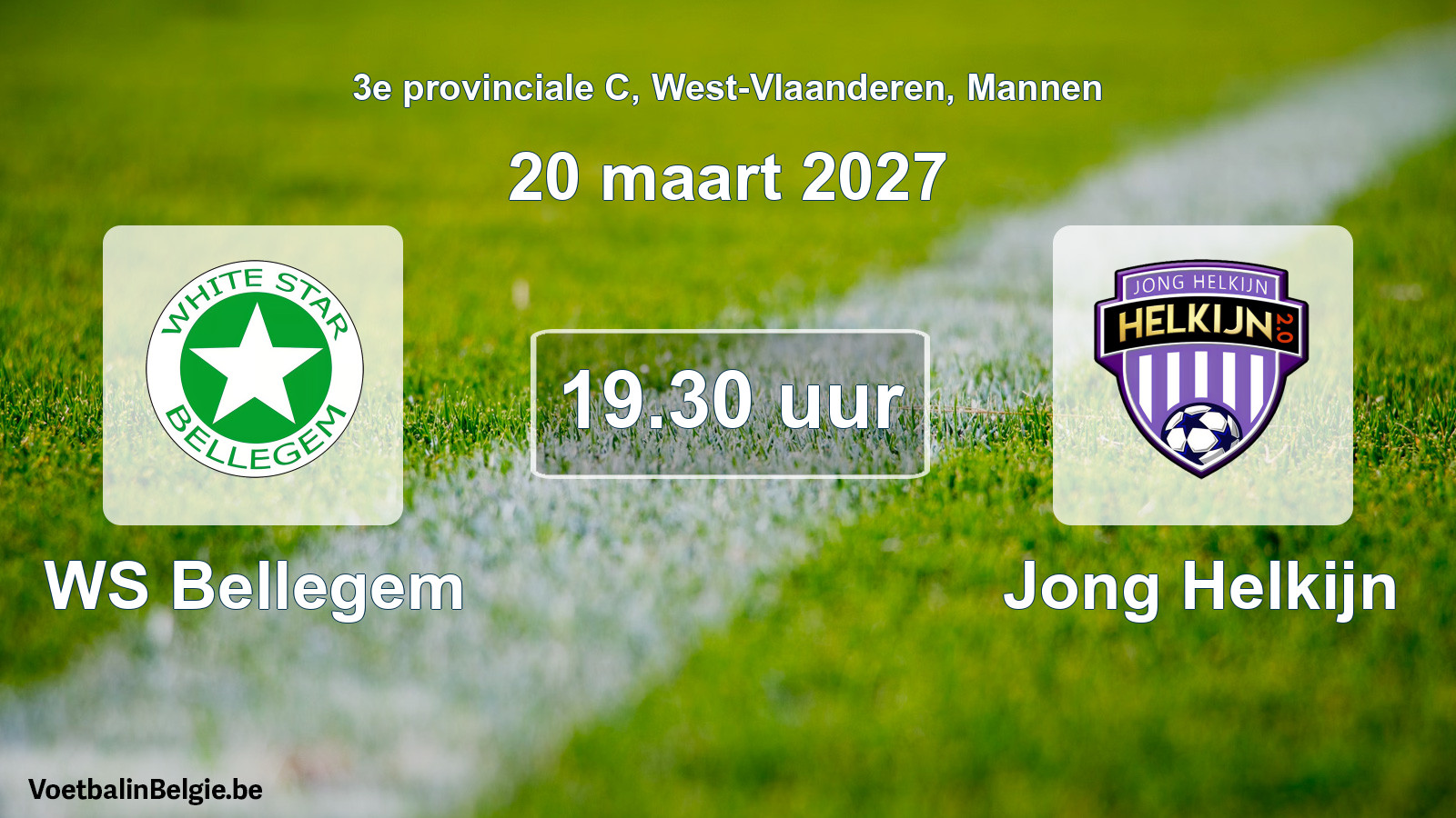 Geplande wedstrijd mannenvoetbal: WS Bellegem - Jong Helkijn (20 maart 2027)