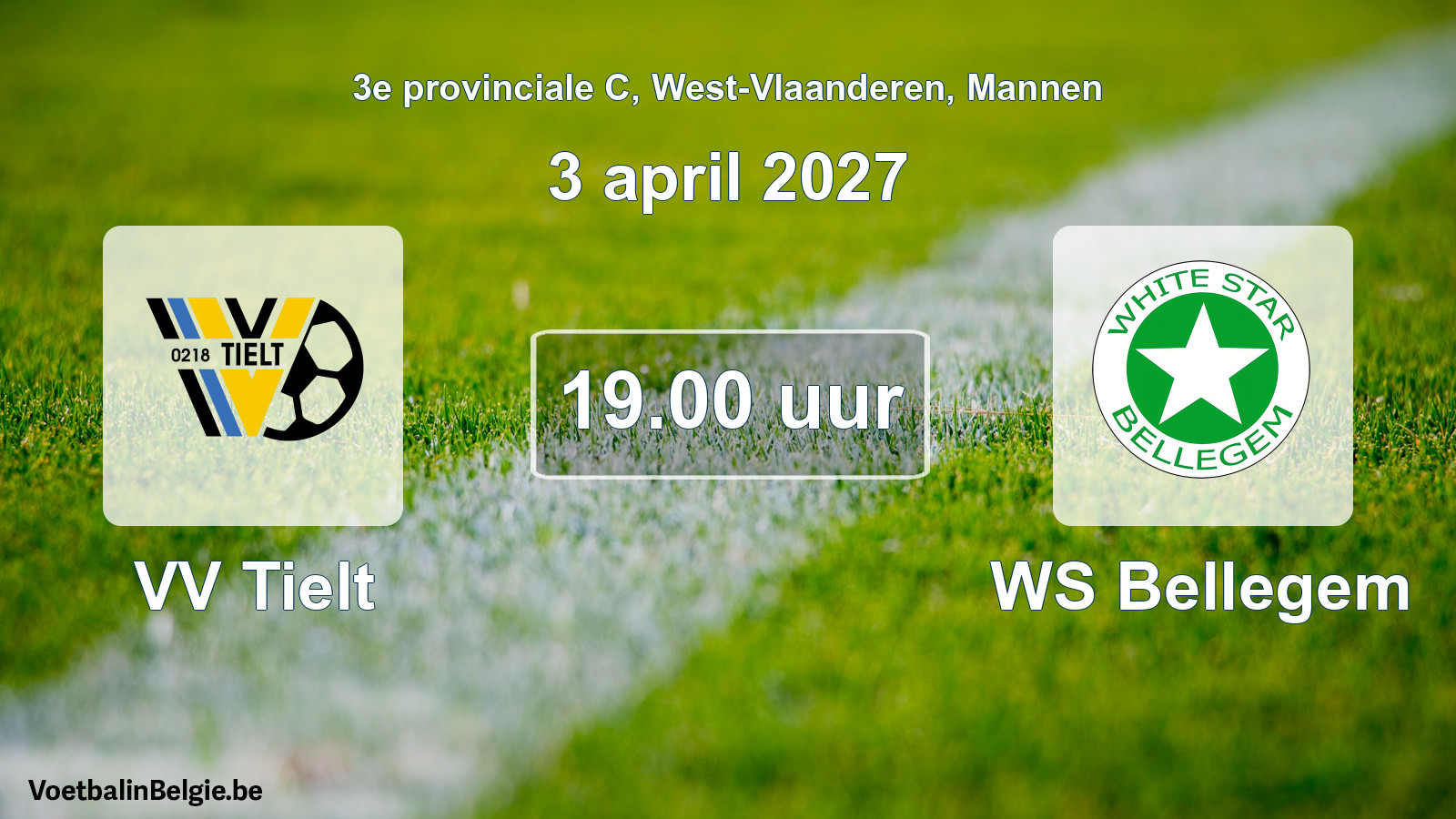 Geplande wedstrijd mannenvoetbal: VV Tielt - WS Bellegem (3 april 2027)