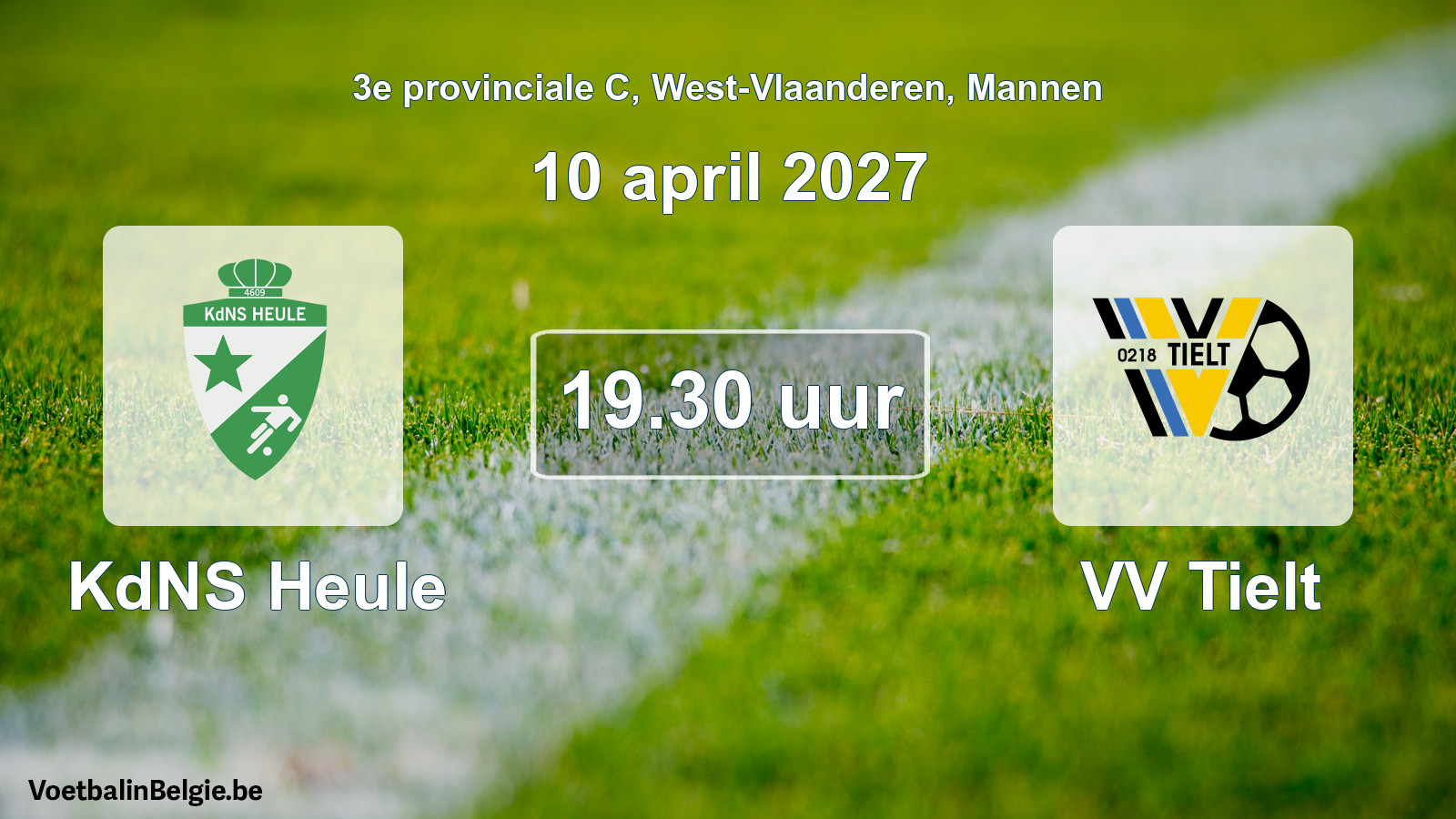 Geplande wedstrijd mannenvoetbal: KdNS Heule - VV Tielt (10 april 2027)