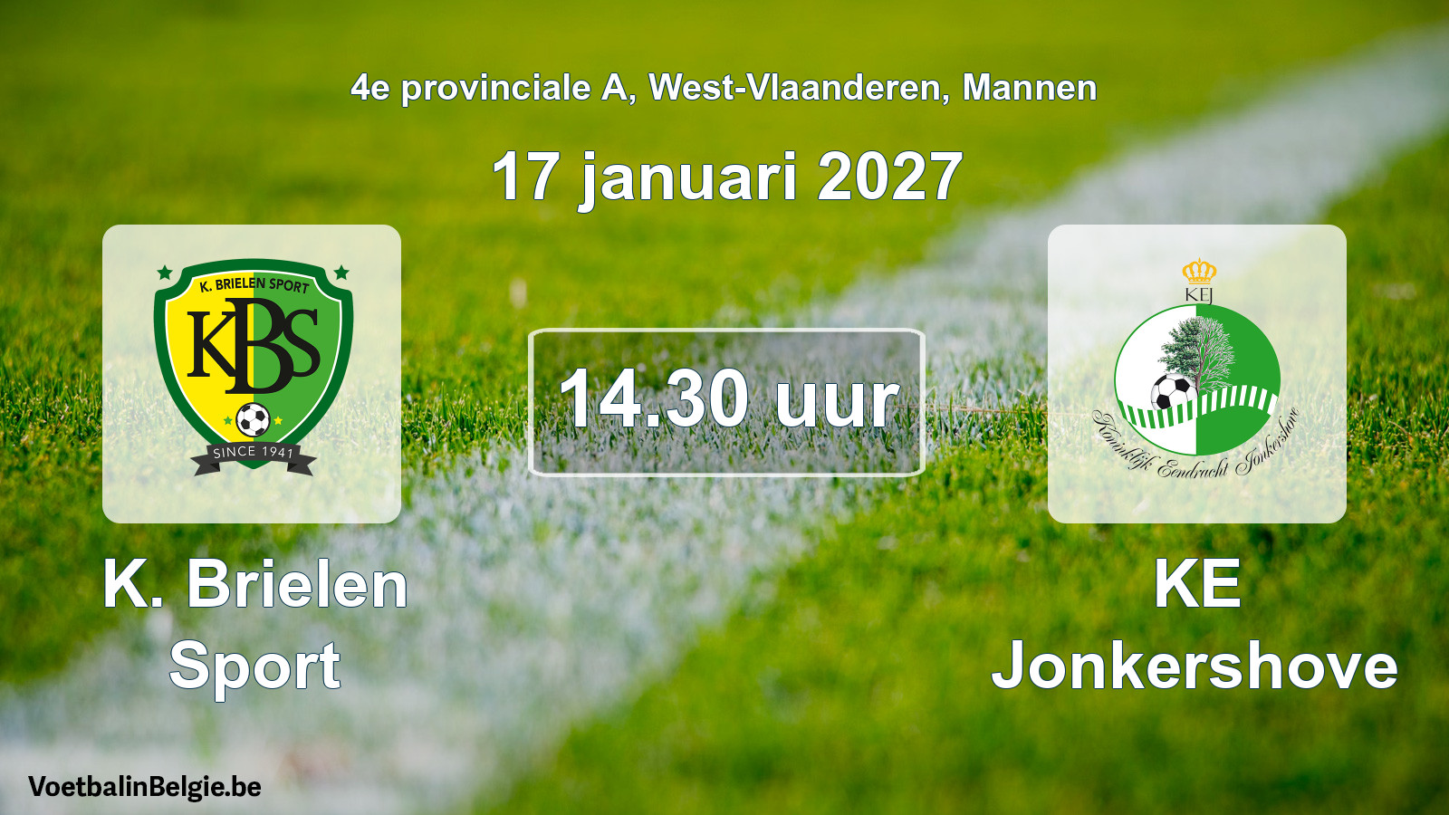 Geplande wedstrijd mannenvoetbal: K. Brielen Sport - KE Jonkershove (17 januari 2027)