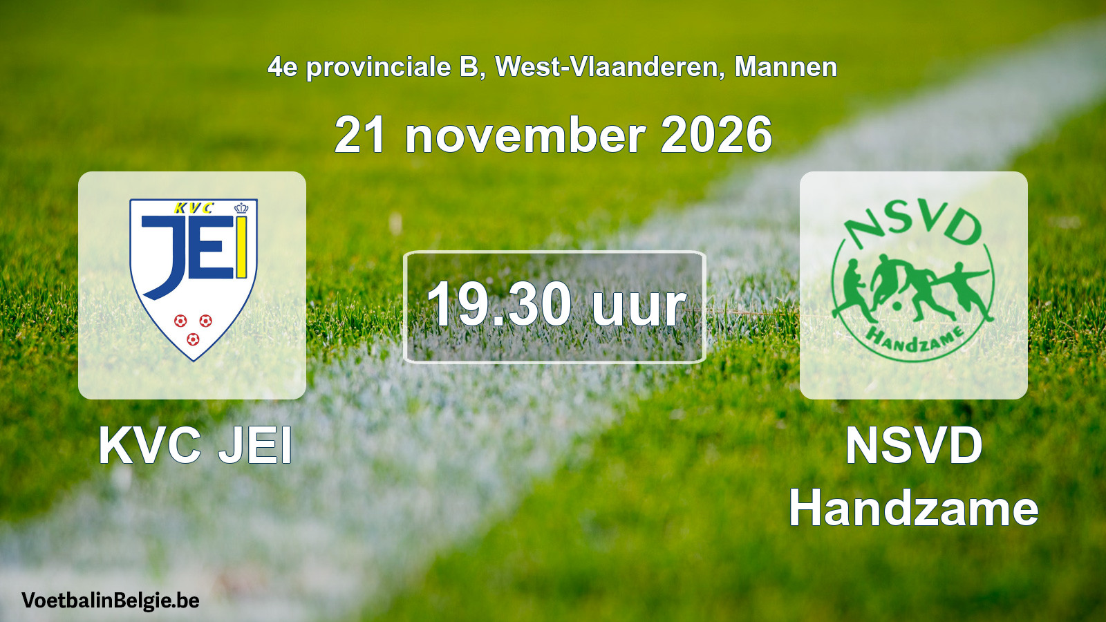 Geplantes Spiel männer-Fußball: KVC JEI - NSVD Handzame (21 November 2026)
