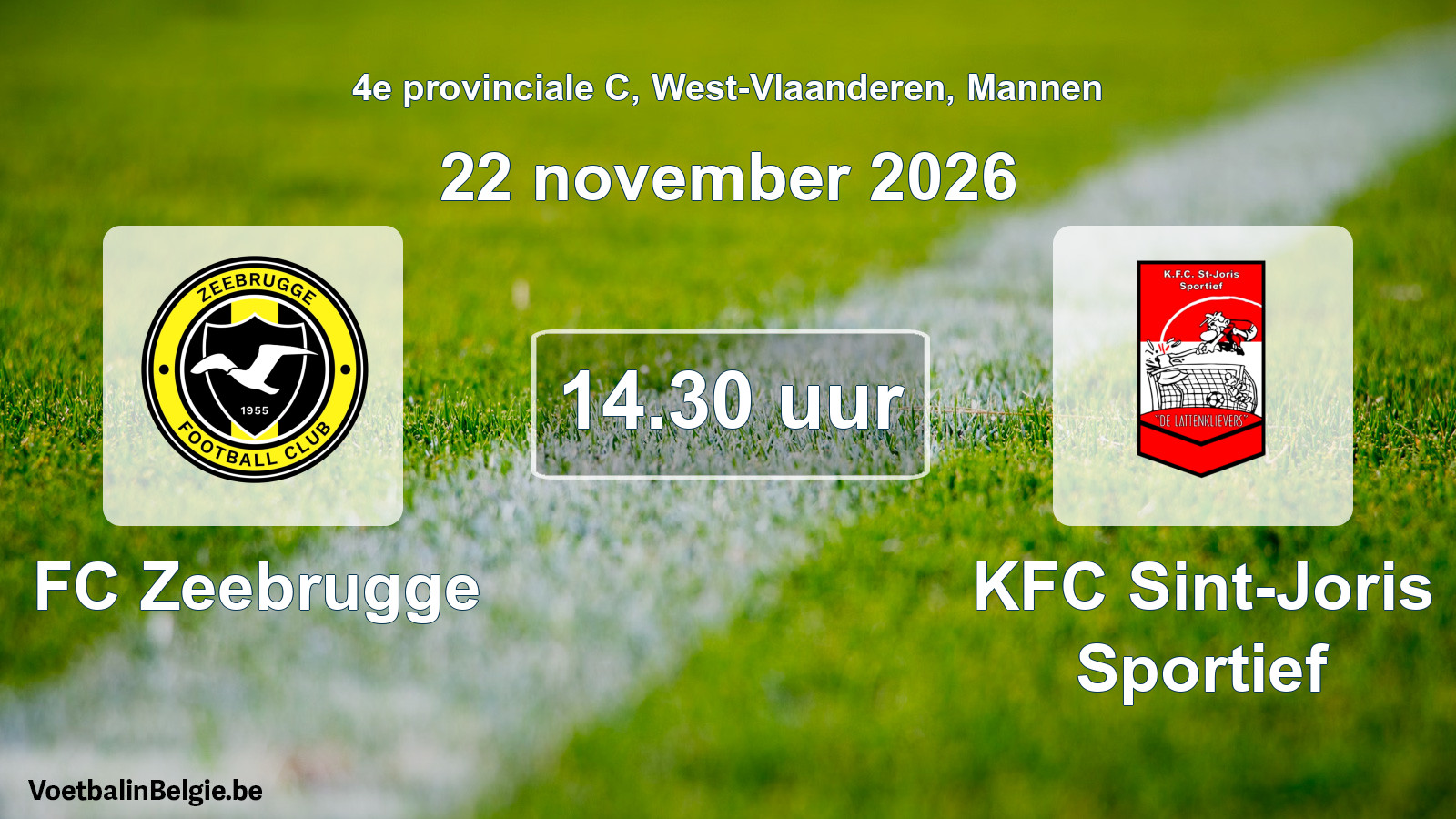 Geplantes Spiel männer-Fußball: FC Zeebrugge - KFC Sint-Joris Sportief (22 November 2026)
