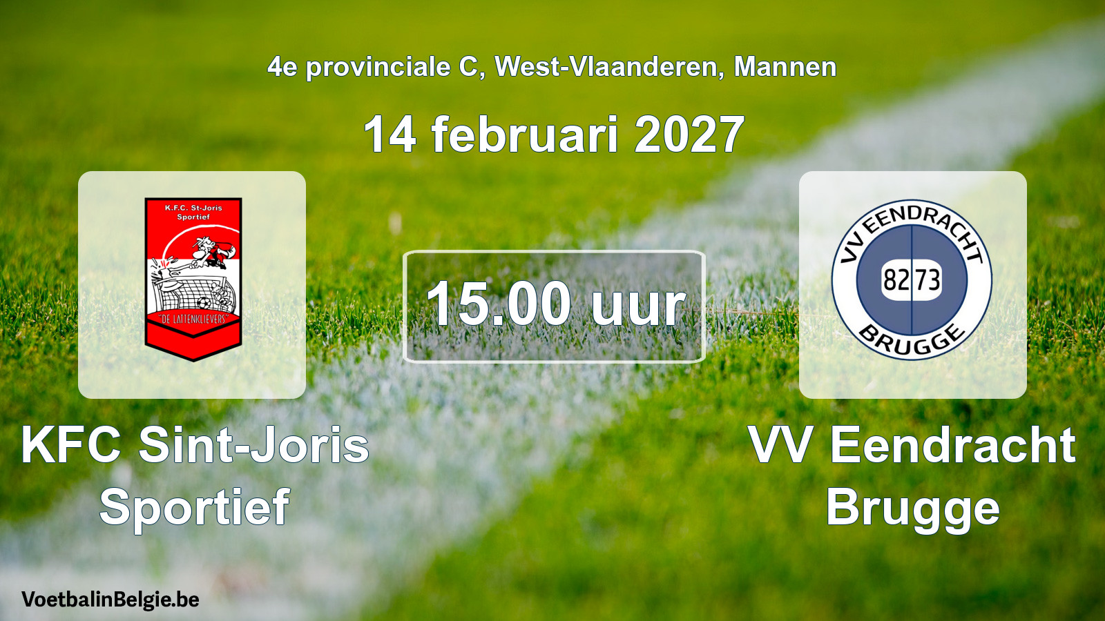 Geplande wedstrijd mannenvoetbal: KFC Sint-Joris Sportief - VV Eendracht Brugge (14 februari 2027)