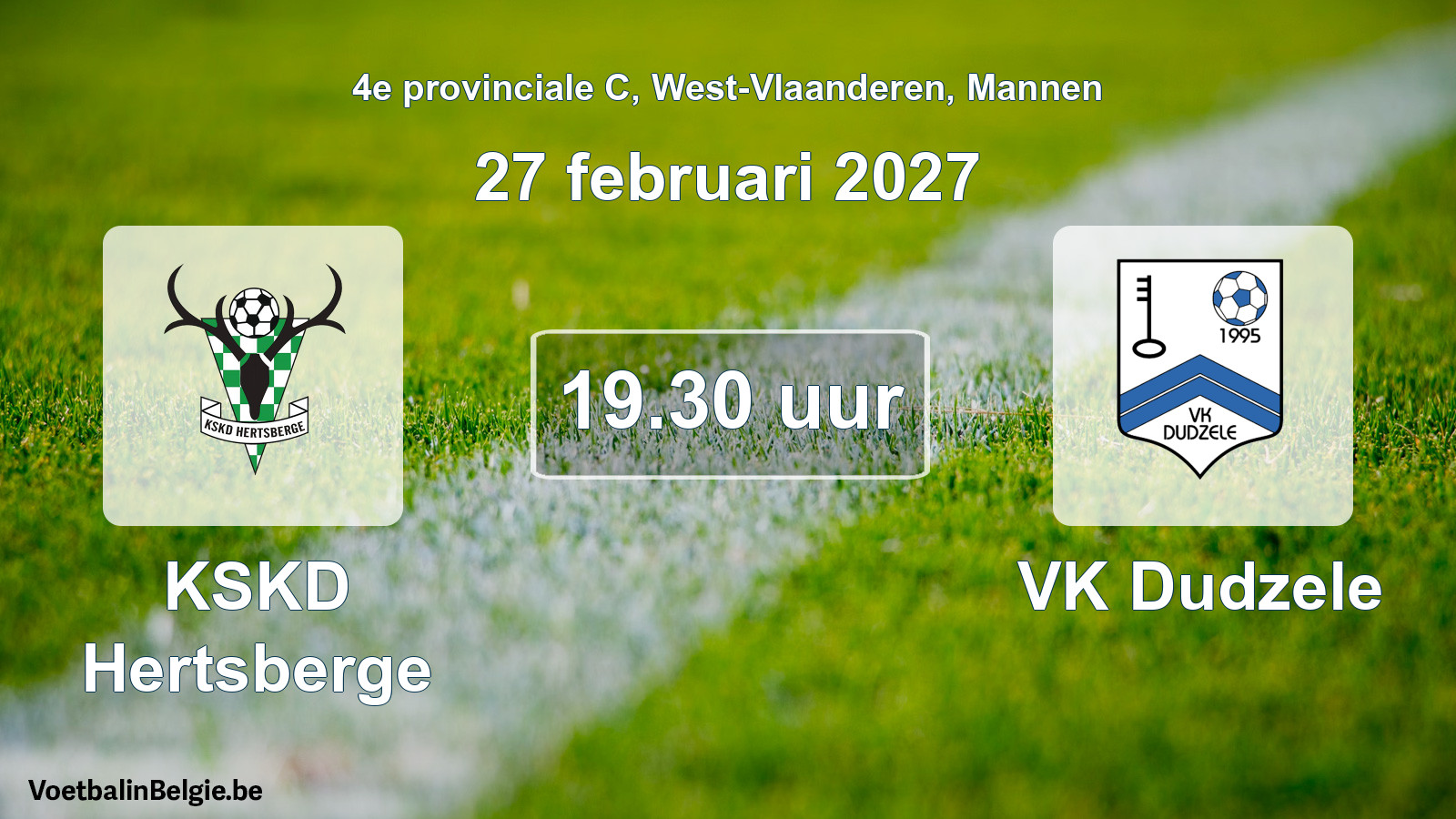 Geplande wedstrijd mannenvoetbal: KSKD Hertsberge - VK Dudzele (27 februari 2027)