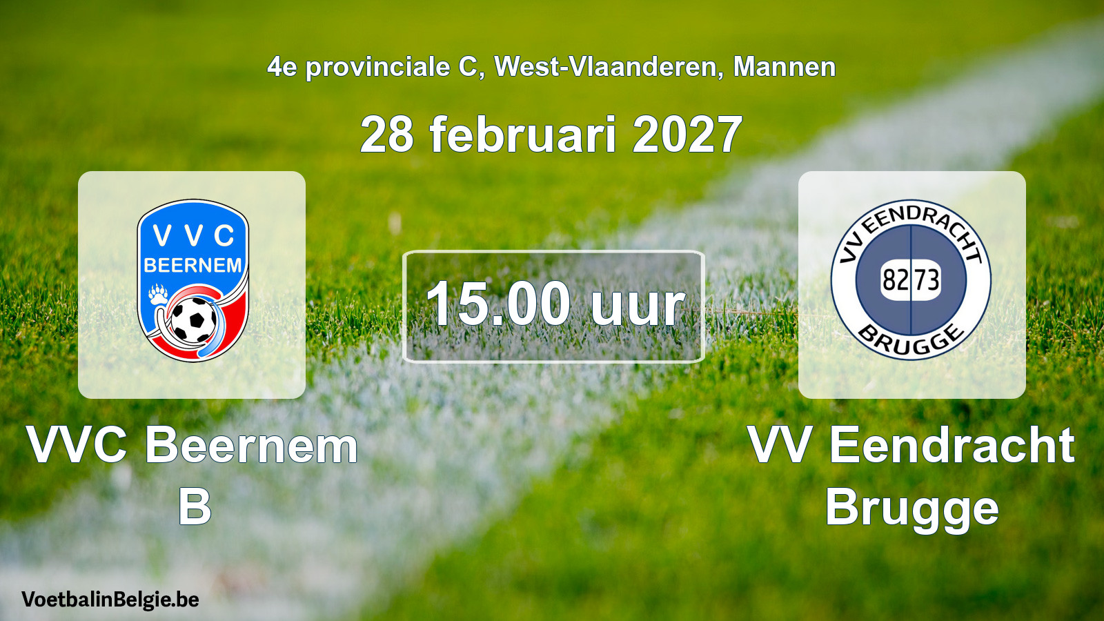 Geplantes Spiel männer-Fußball: VVC Beernem B - VV Eendracht Brugge (28 Februar 2027)