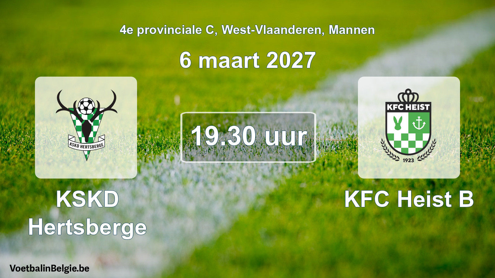 Geplantes Spiel männer-Fußball: KSKD Hertsberge - KFC Heist B (6 März 2027)